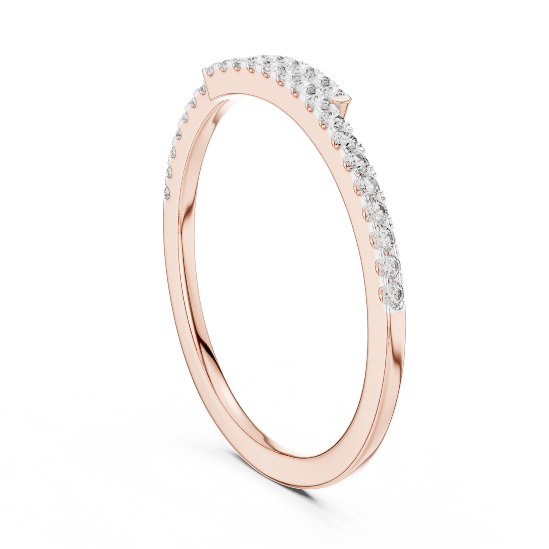 Half Eternity Lab-Grown Diamond Band Ring | IGI Certified | Kiashaa Jewellery