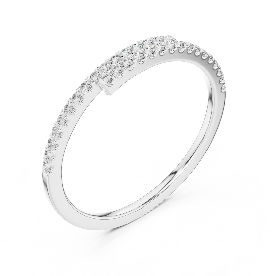 Half Eternity Lab-Grown Diamond Band Ring | IGI Certified | Kiashaa Jewellery