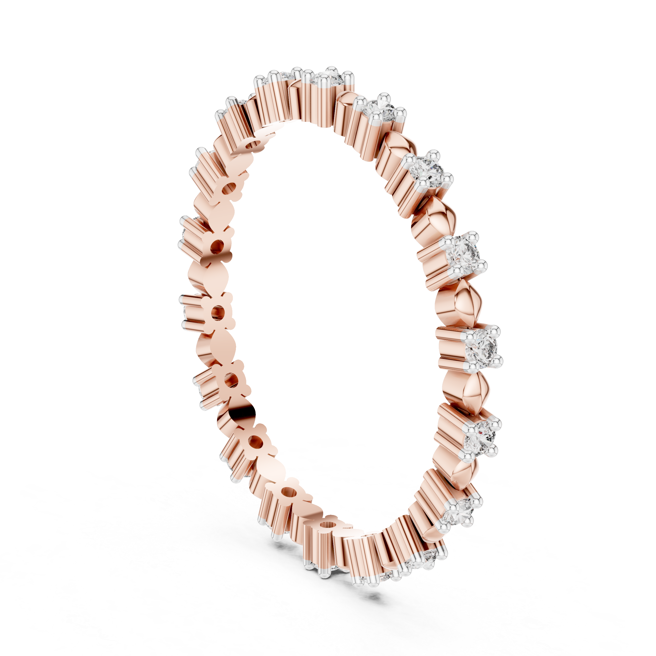 Lab-Grown Diamond Eternity Band Bracelet | IGI Certified | Kiashaa Jewellery
