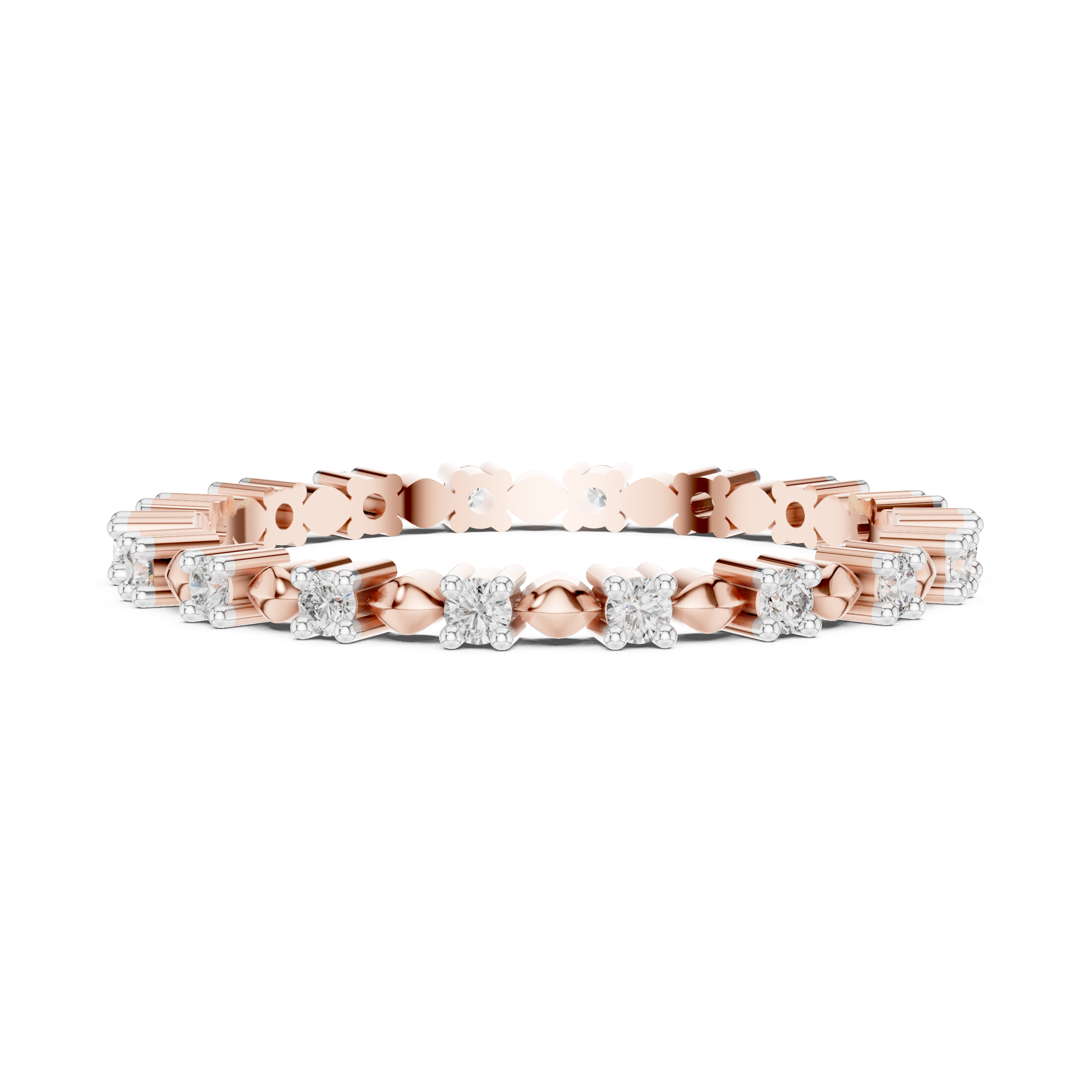 Lab-Grown Diamond Eternity Band Bracelet | IGI Certified | Kiashaa Jewellery