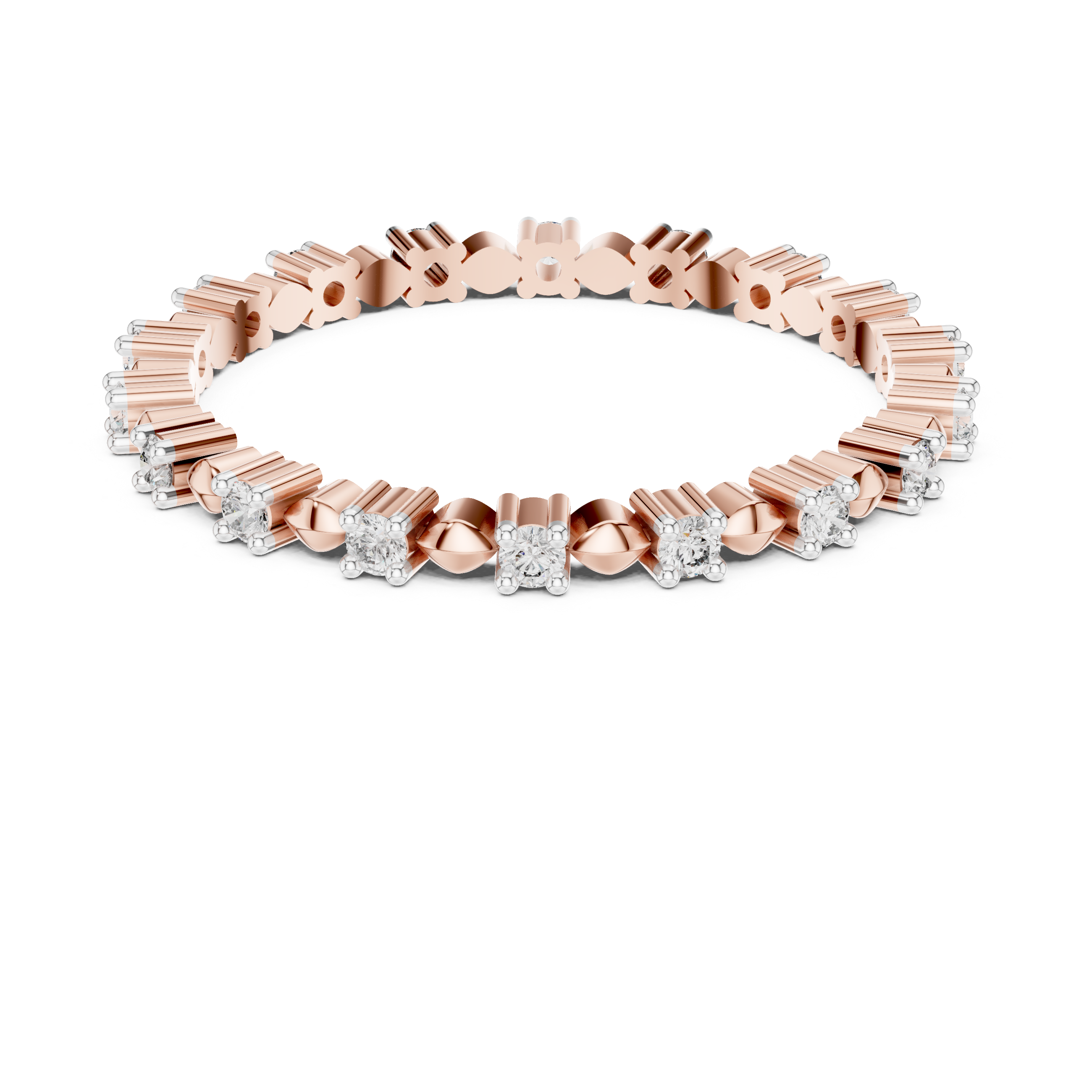 Lab-Grown Diamond Eternity Band Bracelet | IGI Certified | Kiashaa Jewellery