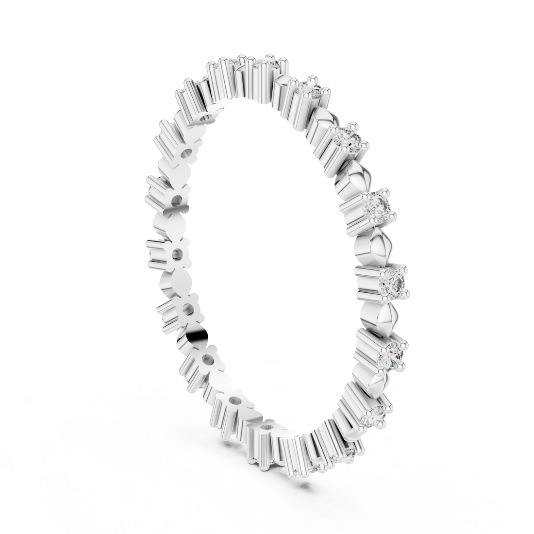 Lab-Grown Diamond Eternity Band Bracelet | IGI Certified | Kiashaa Jewellery