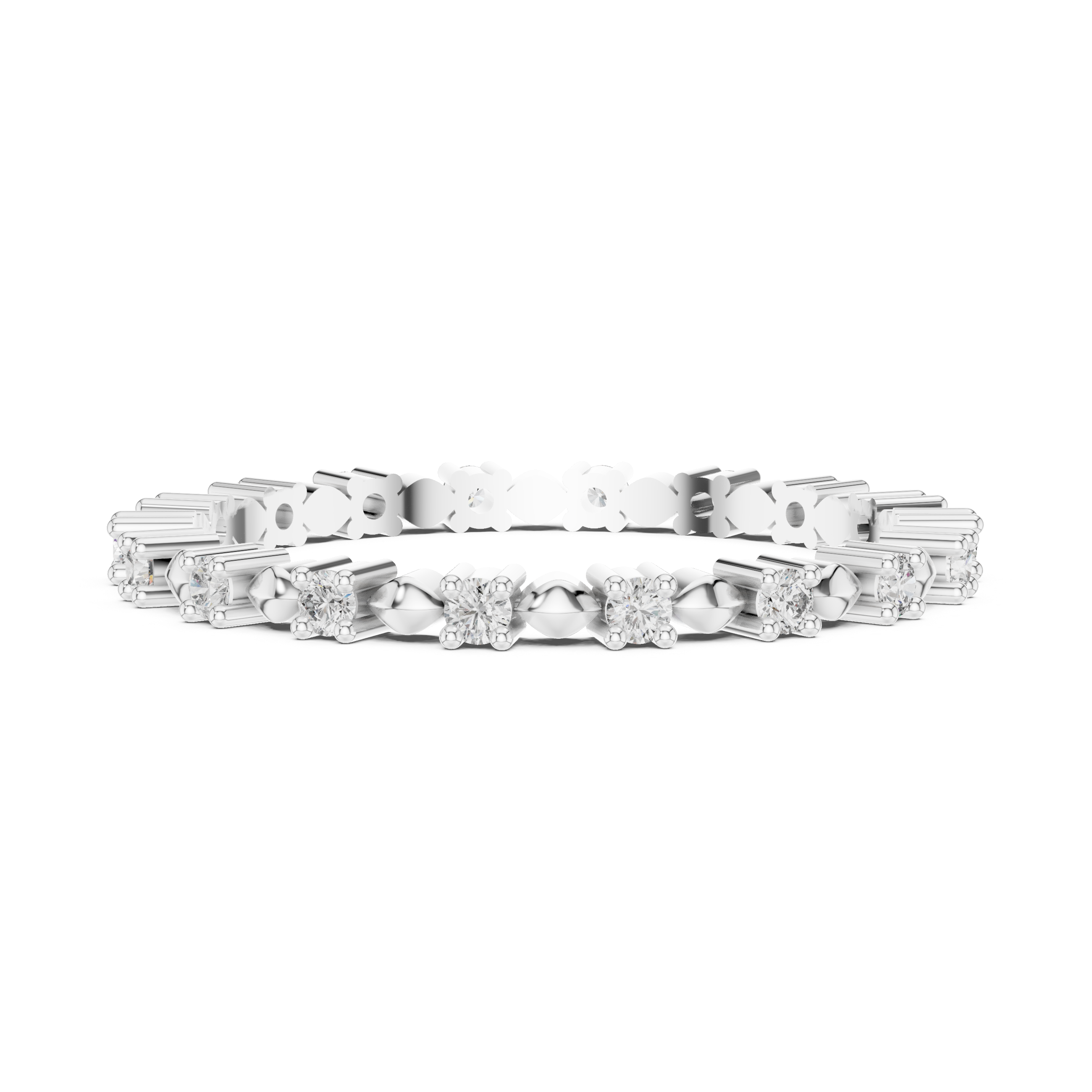 Lab-Grown Diamond Eternity Band Bracelet | IGI Certified | Kiashaa Jewellery