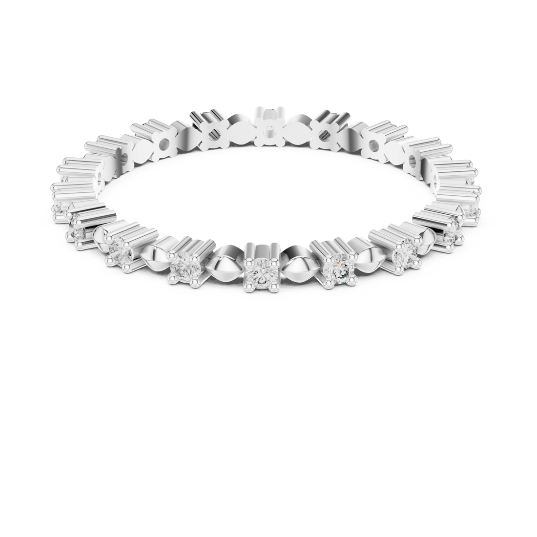 Lab-Grown Diamond Eternity Band Bracelet | IGI Certified | Kiashaa Jewellery