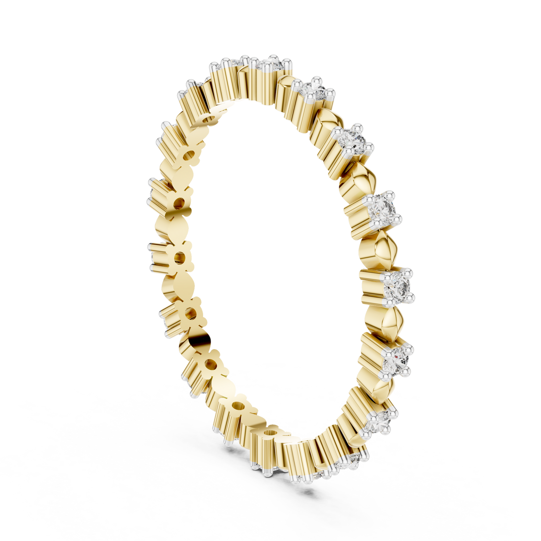 Lab-Grown Diamond Eternity Band Bracelet | IGI Certified | Kiashaa Jewellery