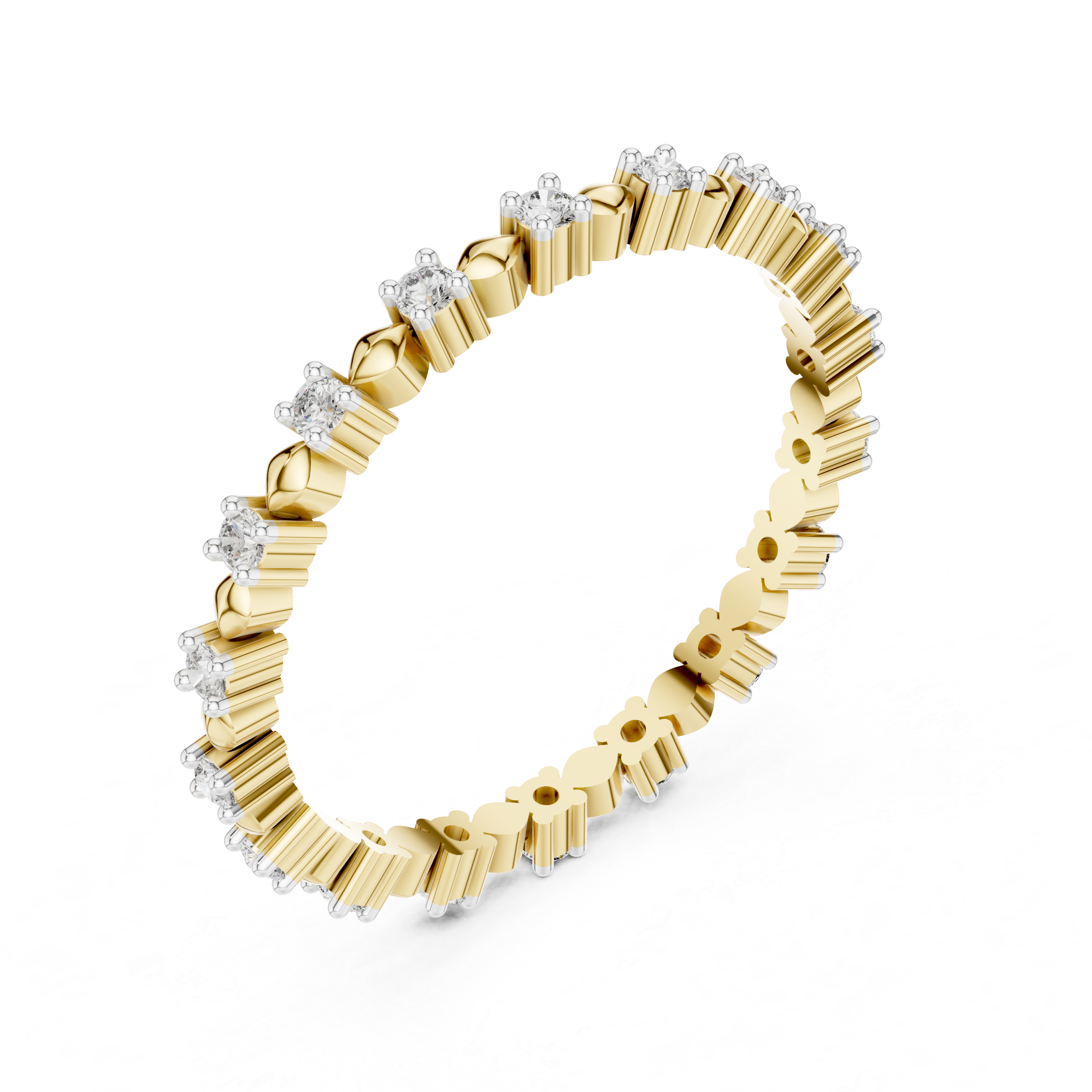 Lab-Grown Diamond Eternity Band Bracelet | IGI Certified | Kiashaa Jewellery