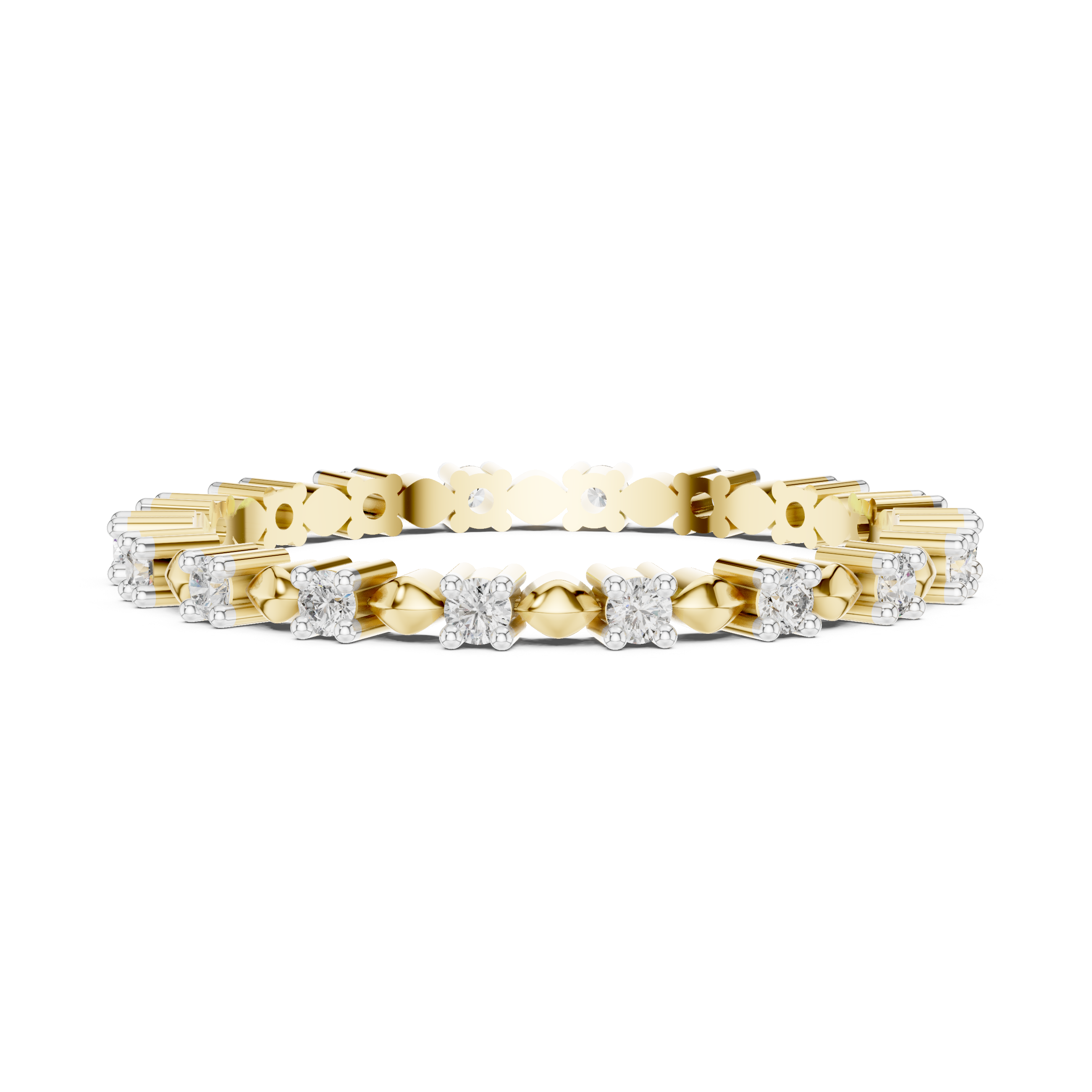 Lab-Grown Diamond Eternity Band Bracelet | IGI Certified | Kiashaa Jewellery