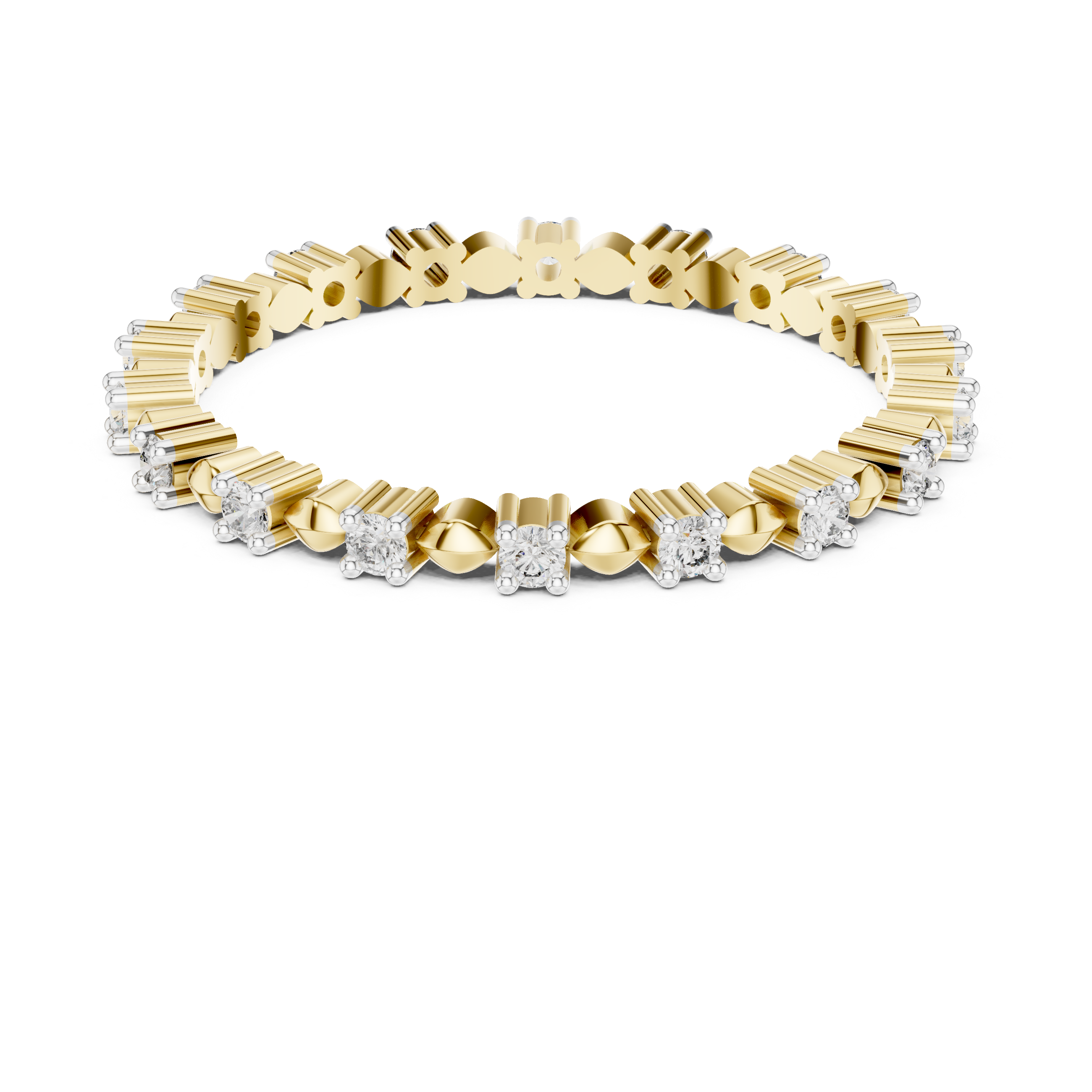 Lab-Grown Diamond Eternity Band Bracelet | IGI Certified | Kiashaa Jewellery