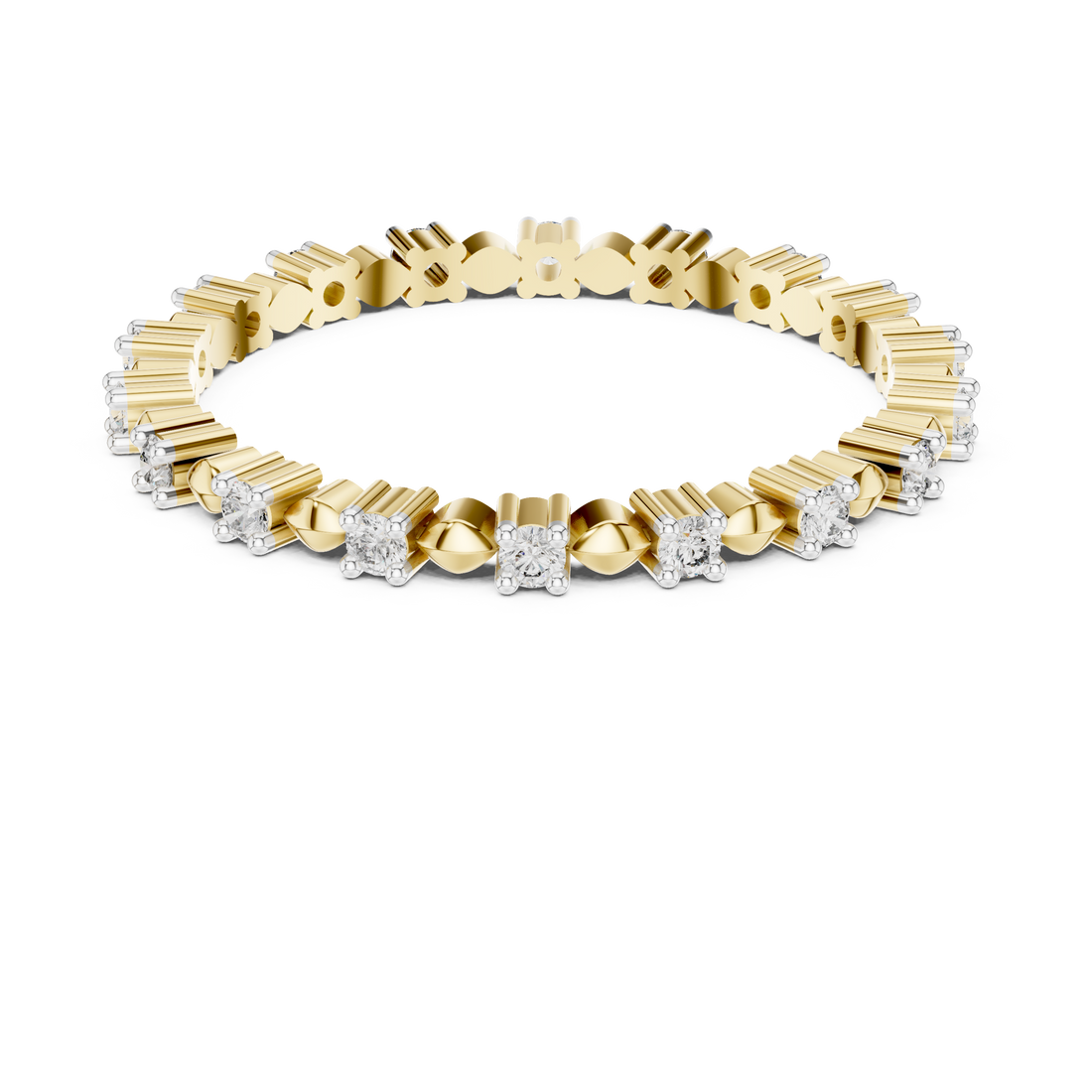 Lab-Grown Diamond Eternity Band Bracelet | IGI Certified | Kiashaa Jewellery