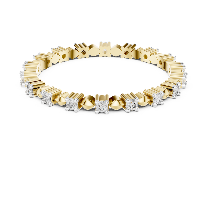Lab-Grown Diamond Eternity Band Bracelet | IGI Certified | Kiashaa Jewellery