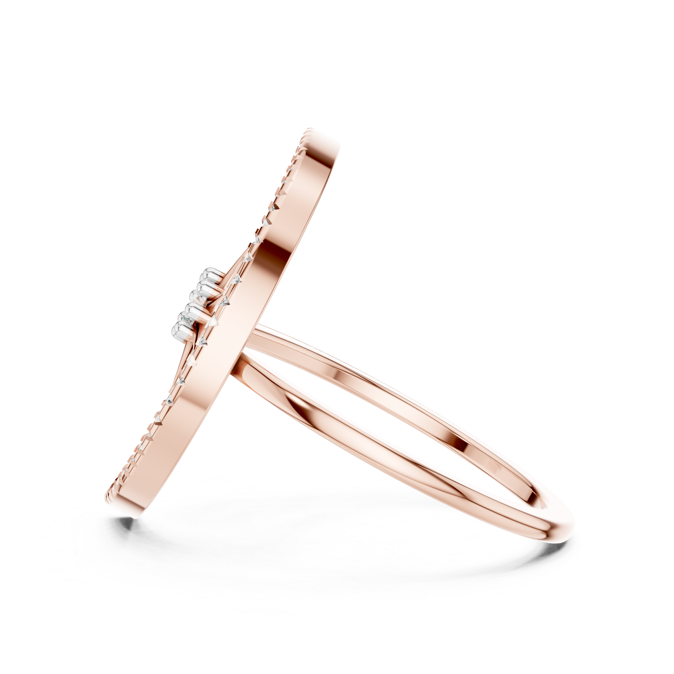 Lab-Grown Diamond Open Rose Gold Ring | IGI Certified | Kiashaa Jewellery