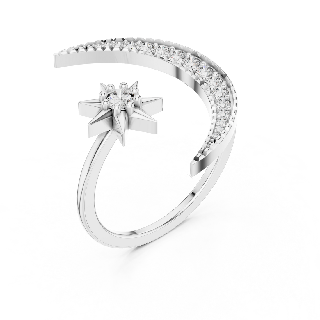 Lab-Grown Diamond Open Rose Gold Ring | IGI Certified | Kiashaa Jewellery
