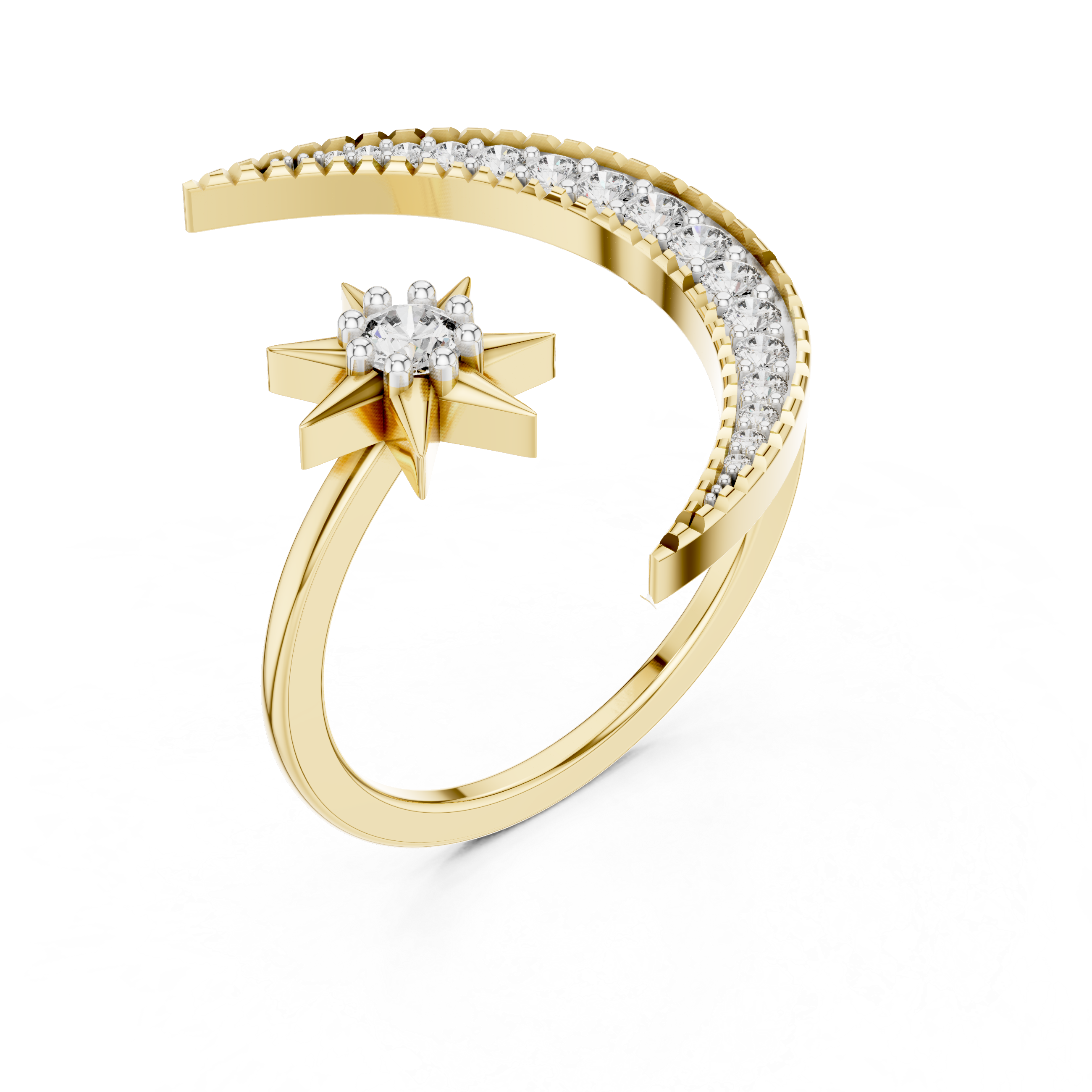Lab-Grown Diamond Open Rose Gold Ring | IGI Certified | Kiashaa Jewellery
