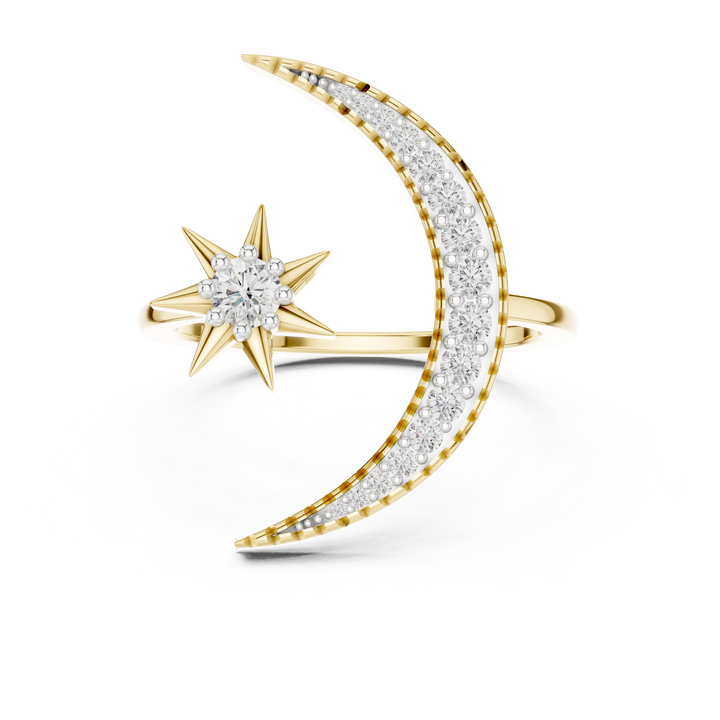 Lab-Grown Diamond Open Rose Gold Ring | IGI Certified | Kiashaa Jewellery