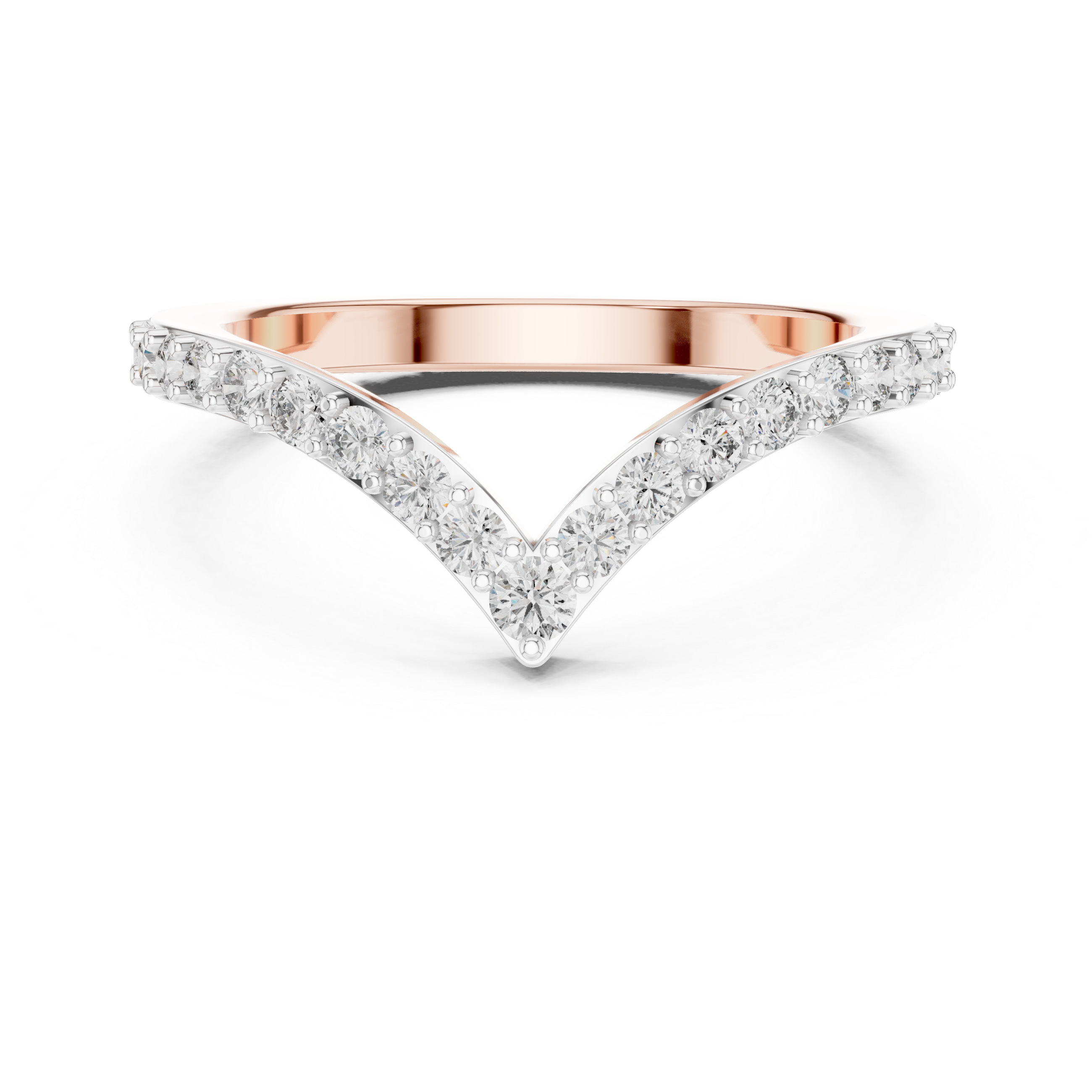 Lab-Grown Diamond Half-Open Rose Gold Ring | IGI Certified | Kiashaa Jewellery