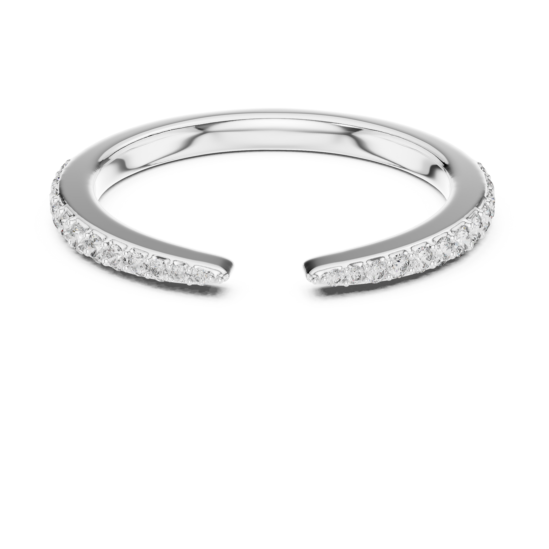IGI Certified Lab-Grown Diamond Half-Open Rose Gold Ring | Kiashaa Jewellery