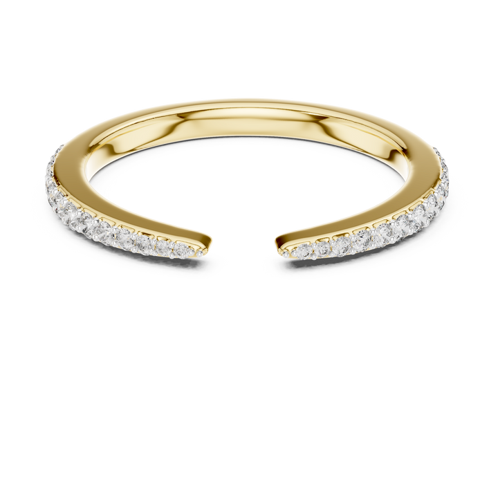 IGI Certified Lab-Grown Diamond Half-Open Rose Gold Ring | Kiashaa Jewellery