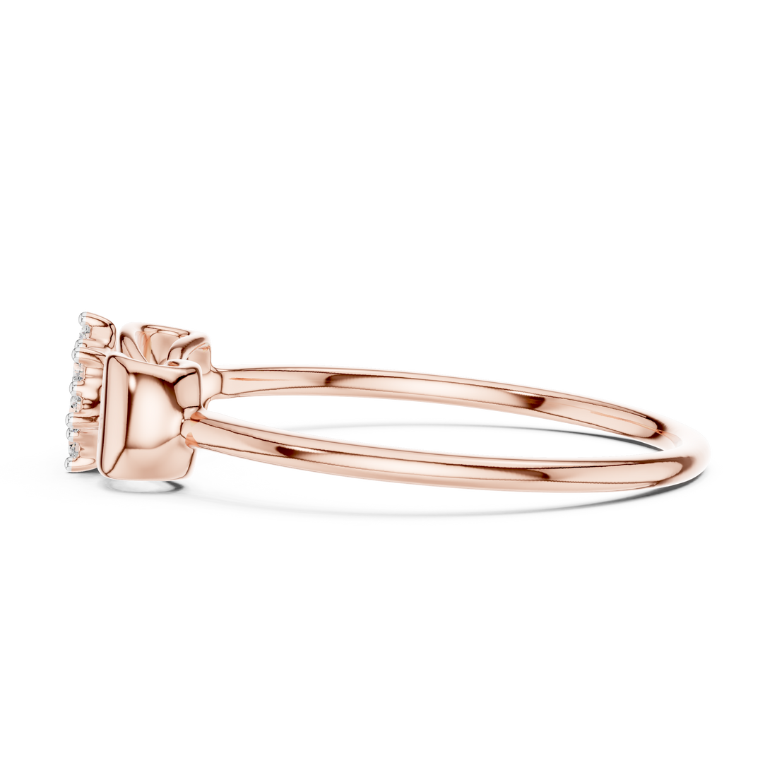 IGI Certified Lab-Grown Diamond Floral Rose Gold Ring | Kiashaa Jewellery