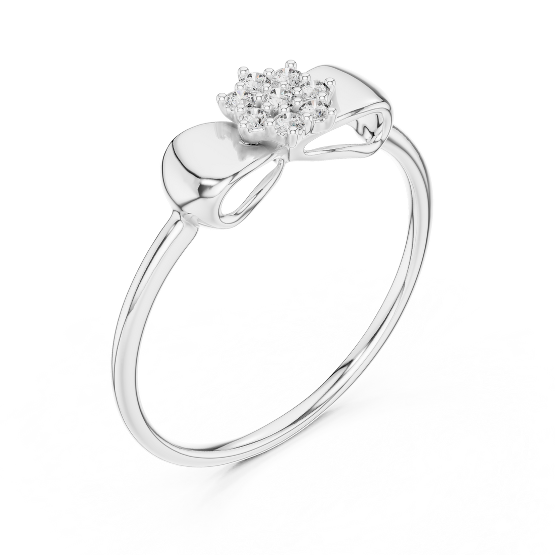 IGI Certified Lab-Grown Diamond Floral Rose Gold Ring | Kiashaa Jewellery