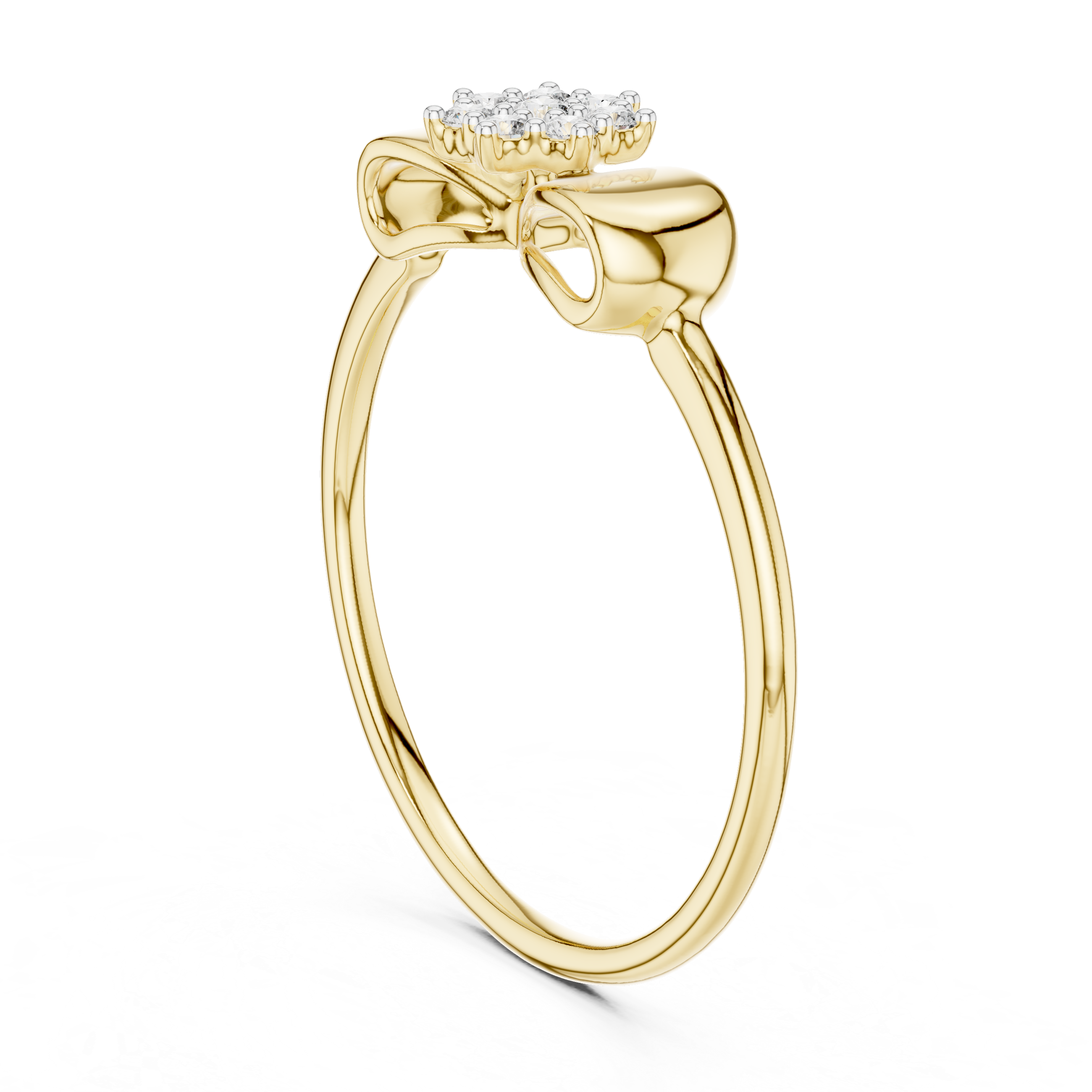 IGI Certified Lab-Grown Diamond Floral Rose Gold Ring | Kiashaa Jewellery