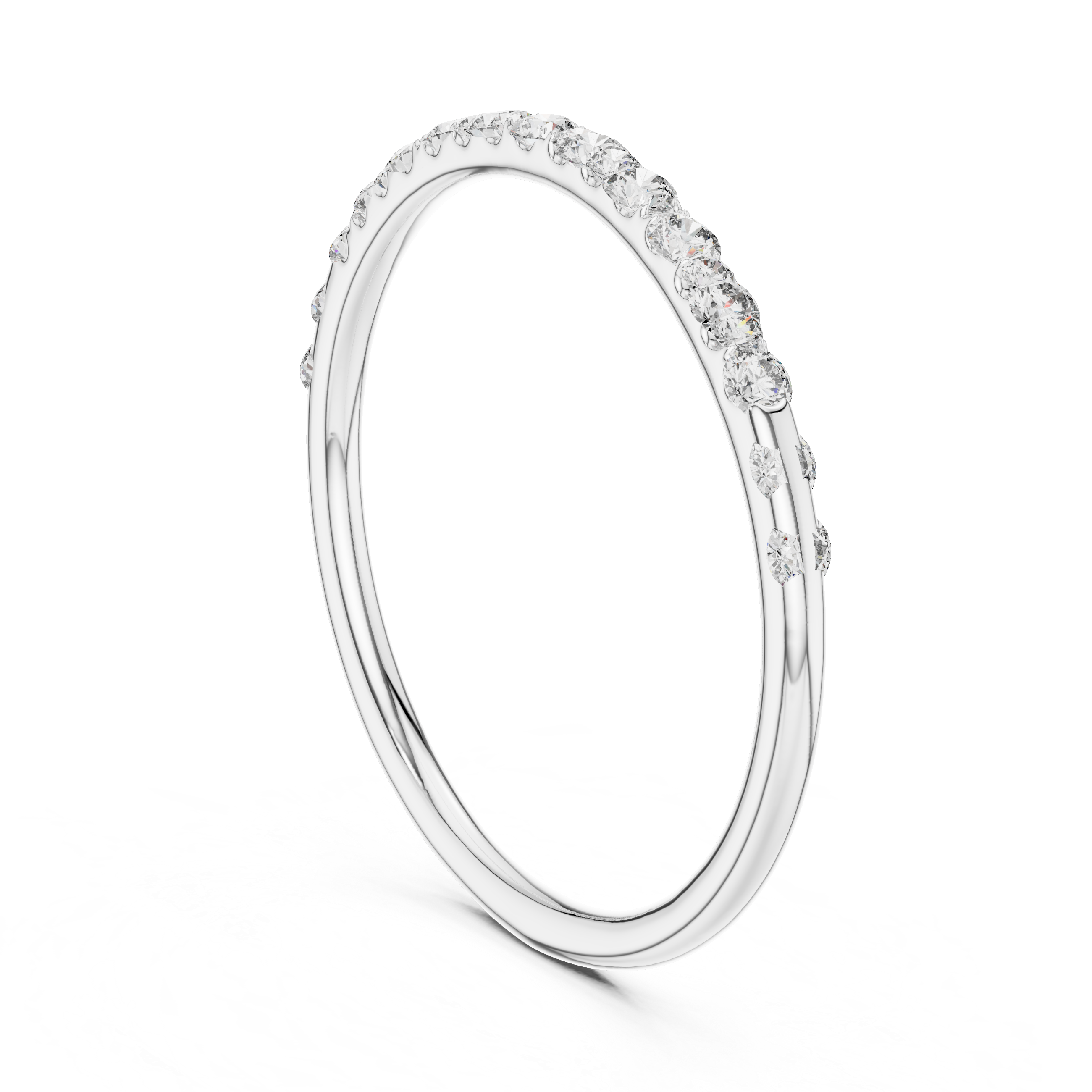 IGI Certified Lab-Grown Diamond Half-Eternity Rose Gold Ring | Kiashaa Jewellery