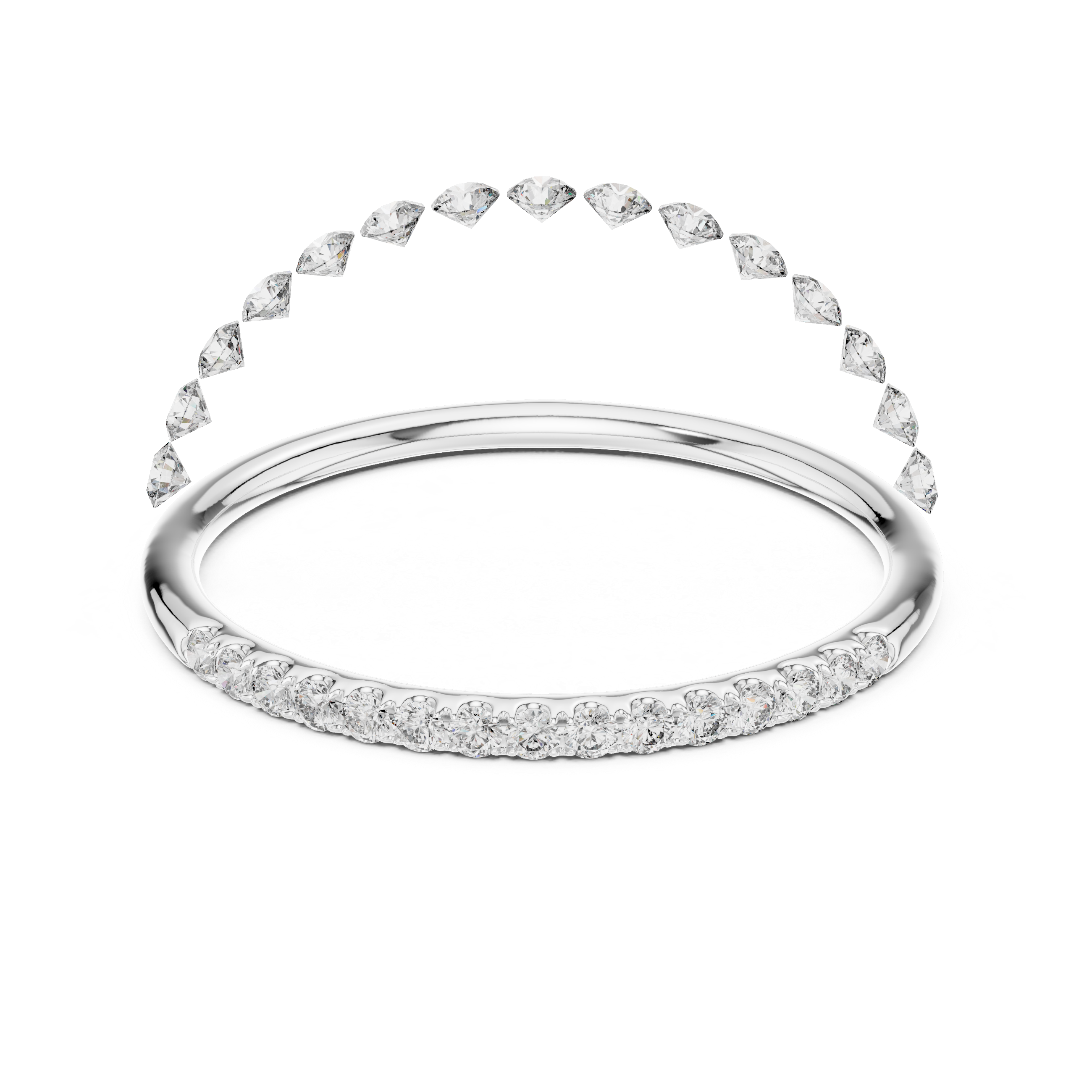 IGI Certified Lab-Grown Diamond Half-Eternity Rose Gold Ring | Kiashaa Jewellery