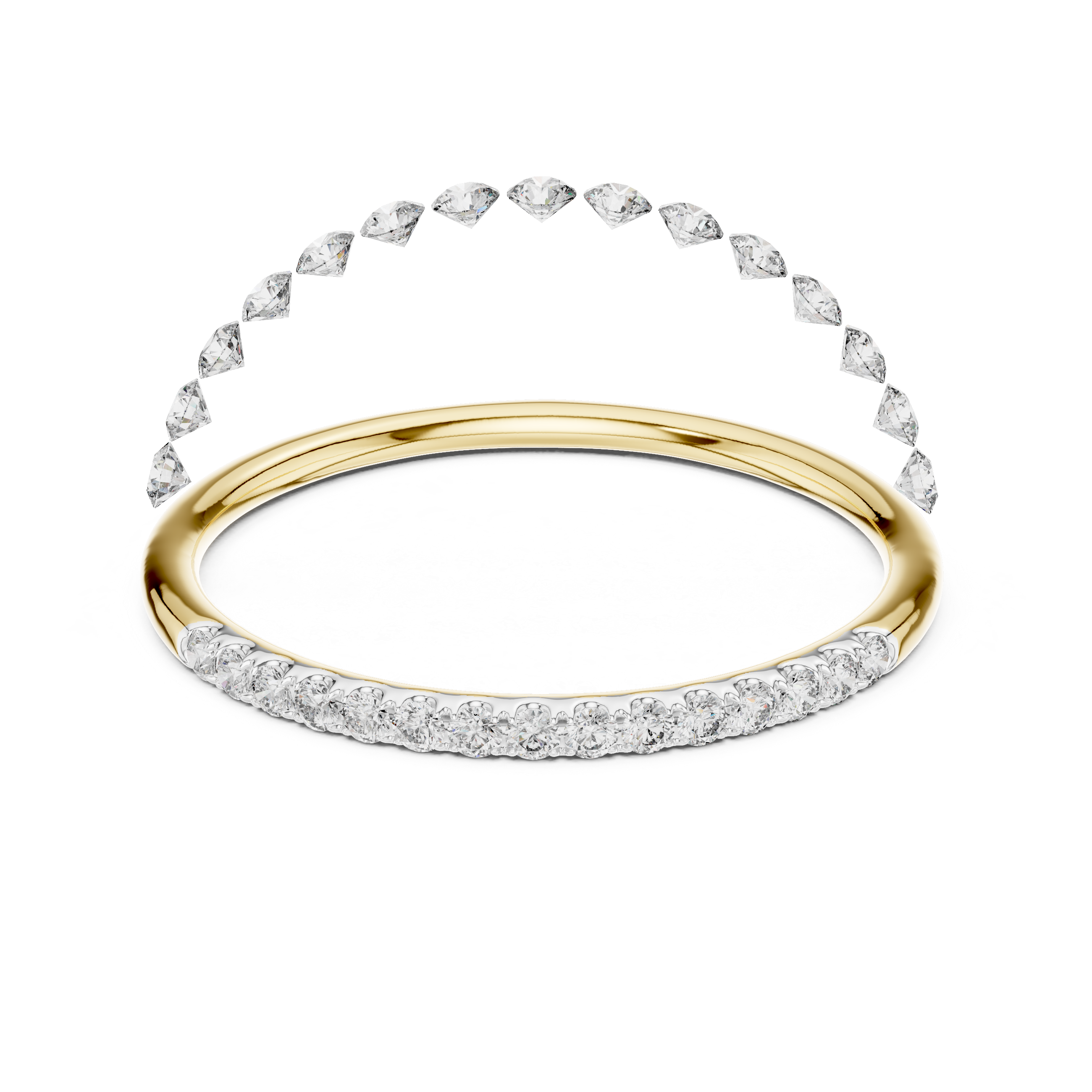 IGI Certified Lab-Grown Diamond Half-Eternity Rose Gold Ring | Kiashaa Jewellery