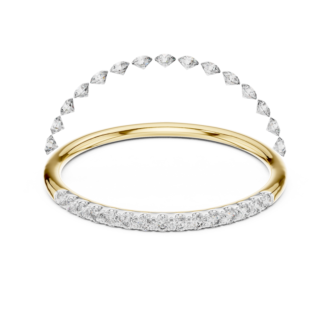 IGI Certified Lab-Grown Diamond Half-Eternity Rose Gold Ring | Kiashaa Jewellery