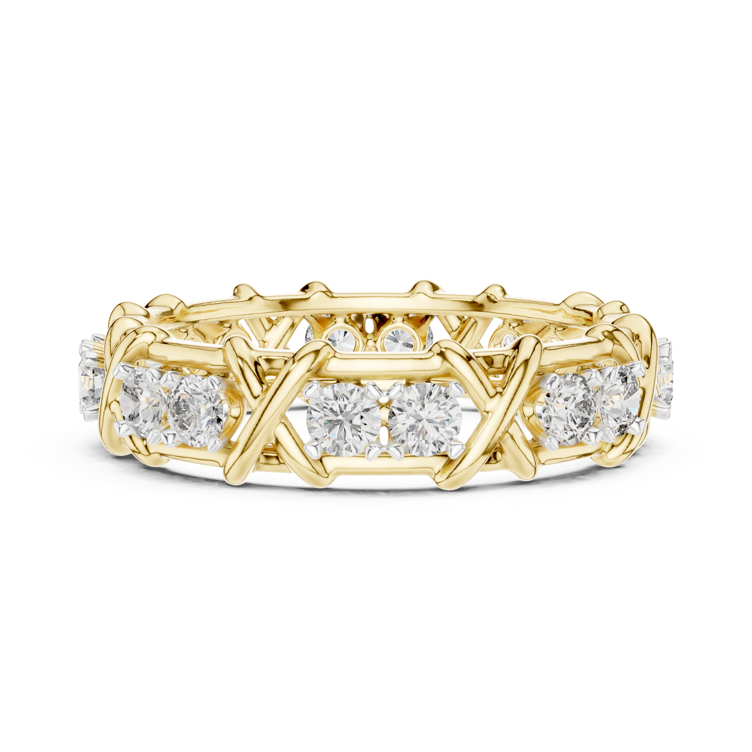 IGI Certified Lab-Grown Diamond Vine Eternity Ring in Rose Gold | Kiashaa Jewellery