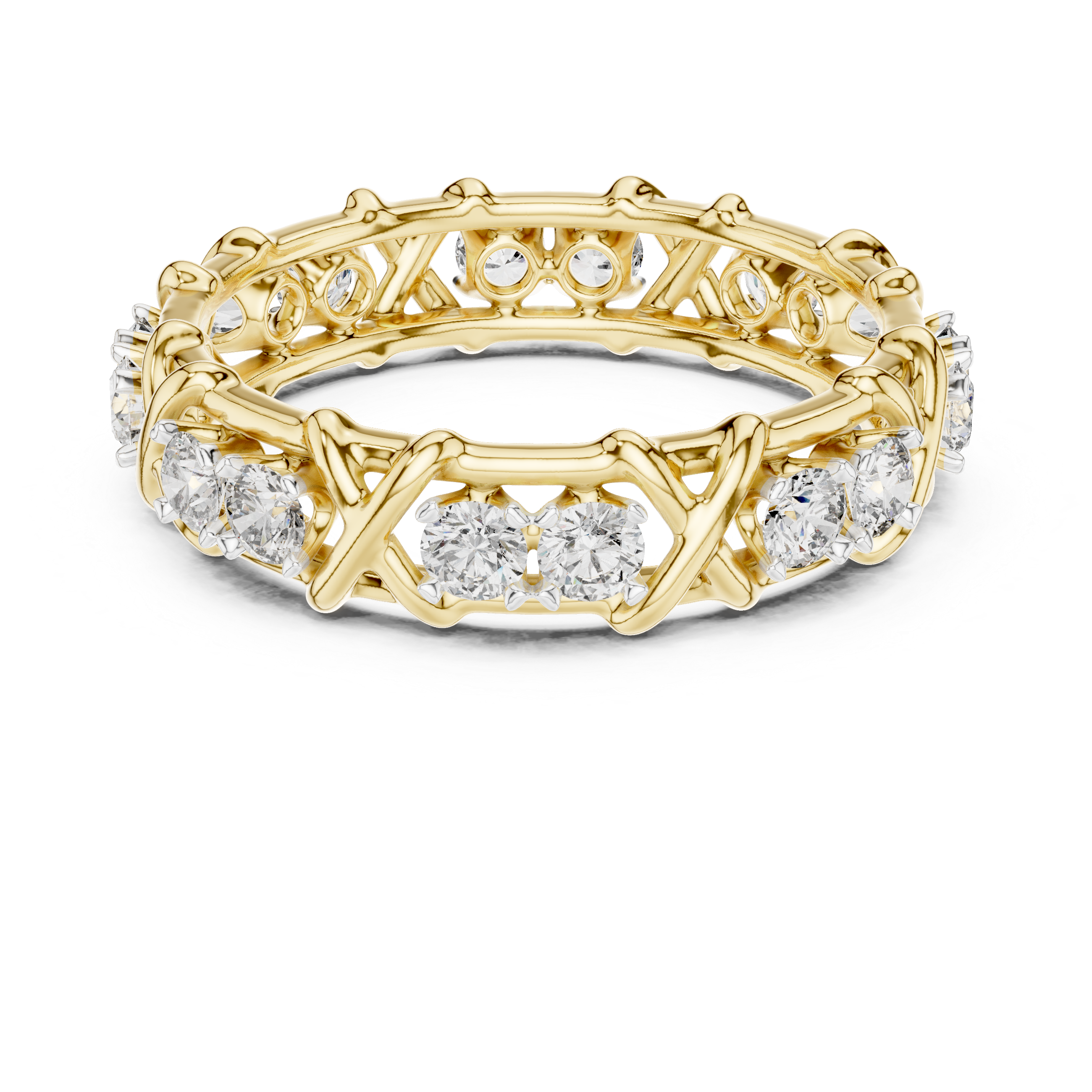 IGI Certified Lab-Grown Diamond Vine Eternity Ring in Rose Gold | Kiashaa Jewellery