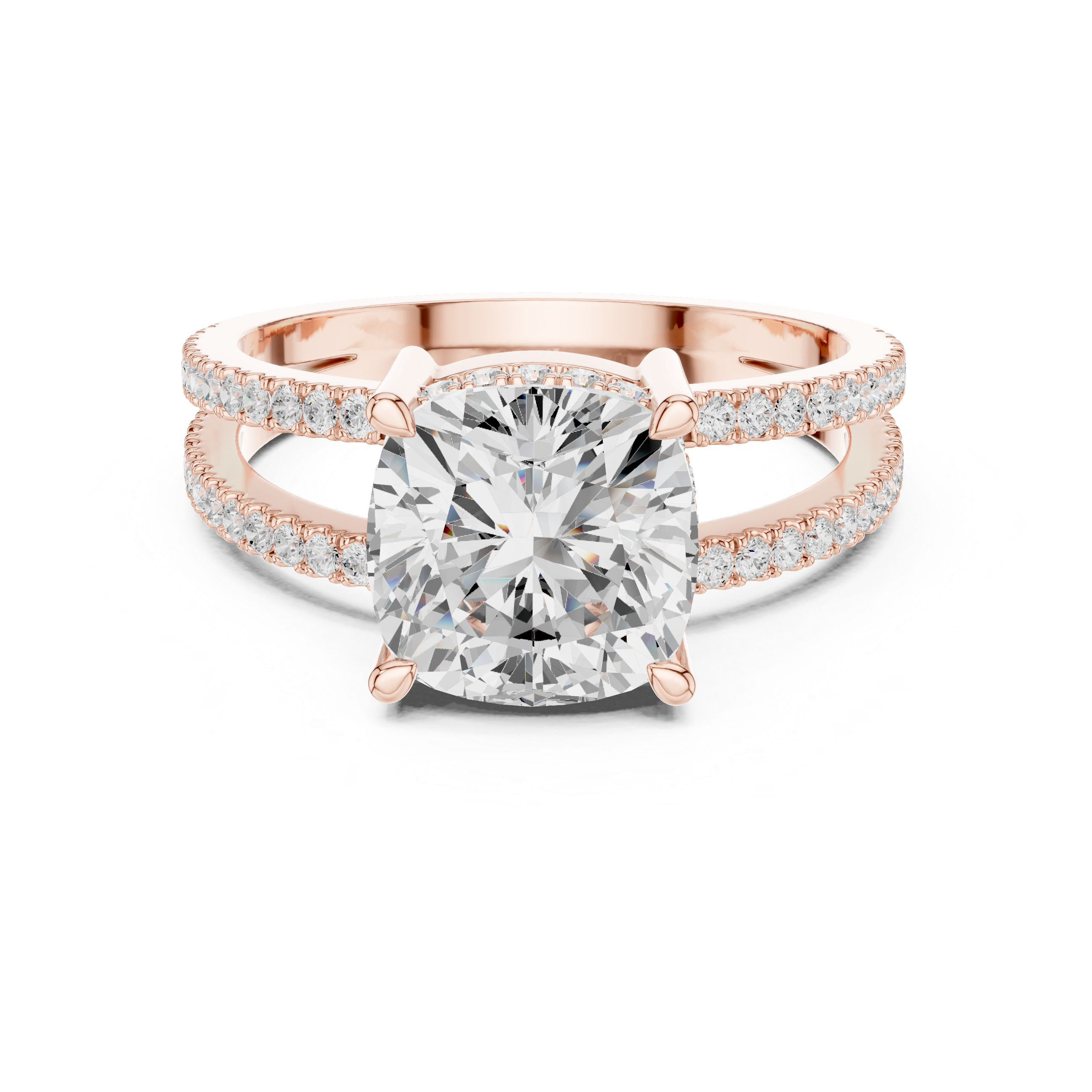 IGI Certified Lab-Grown Diamond Double Band Solitaire Ring | Kiashaa Jewellery