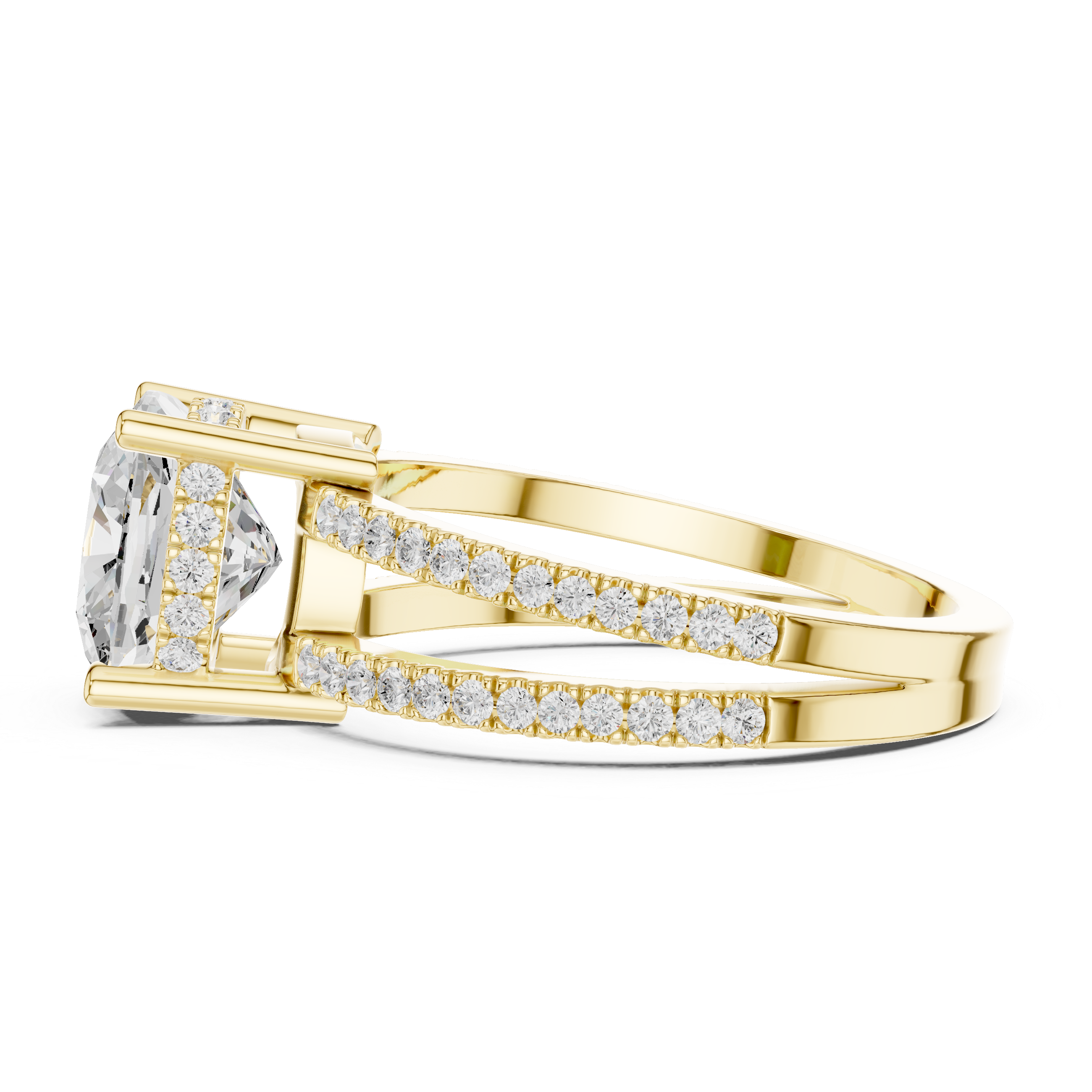 IGI Certified Lab-Grown Diamond Double Band Solitaire Ring | Kiashaa Jewellery