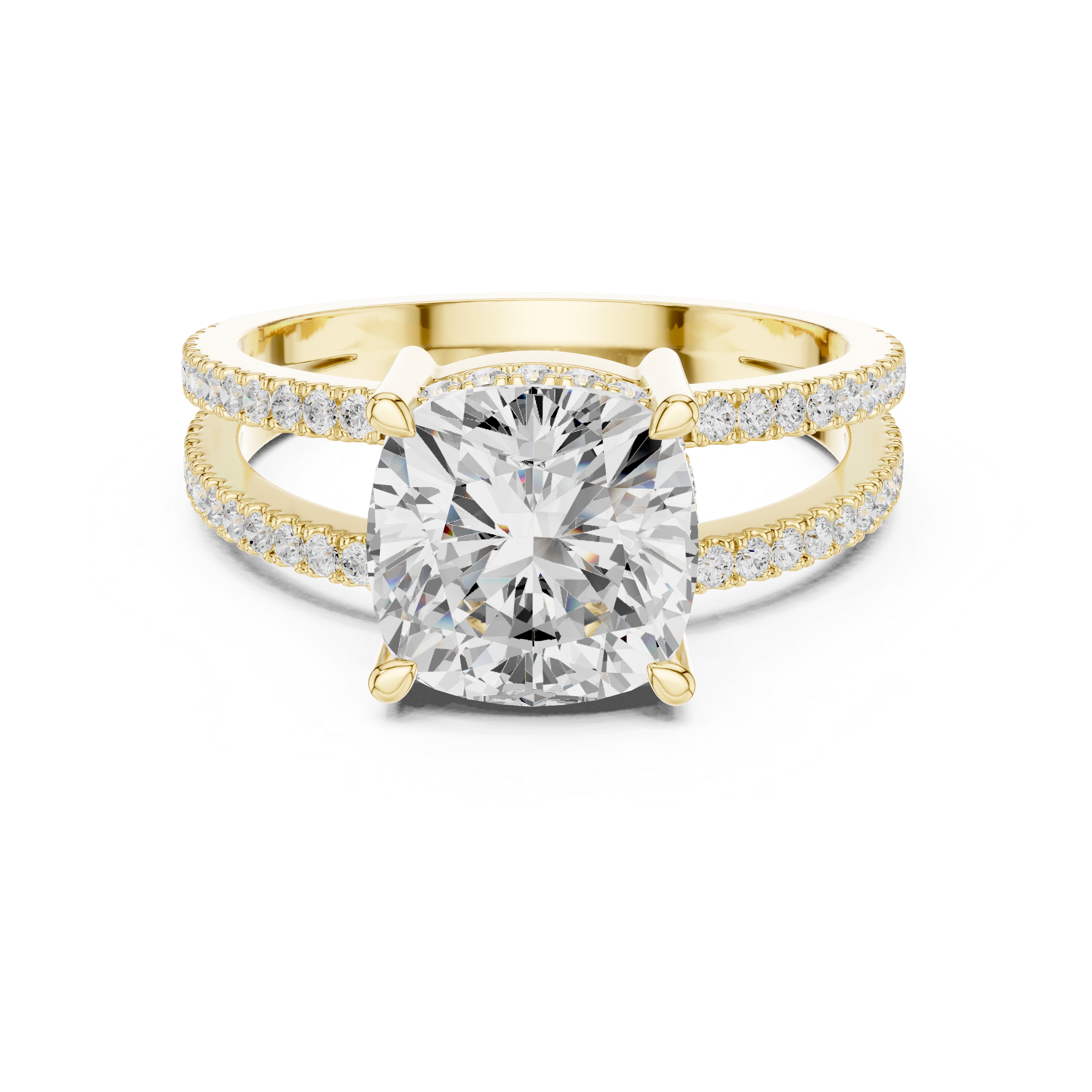 IGI Certified Lab-Grown Diamond Double Band Solitaire Ring | Kiashaa Jewellery