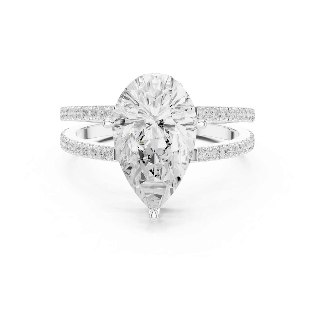 IGI Certified Lab-Grown Diamond Rose Gold Solitaire Split-Shank Ring | Kiashaa Jewellery