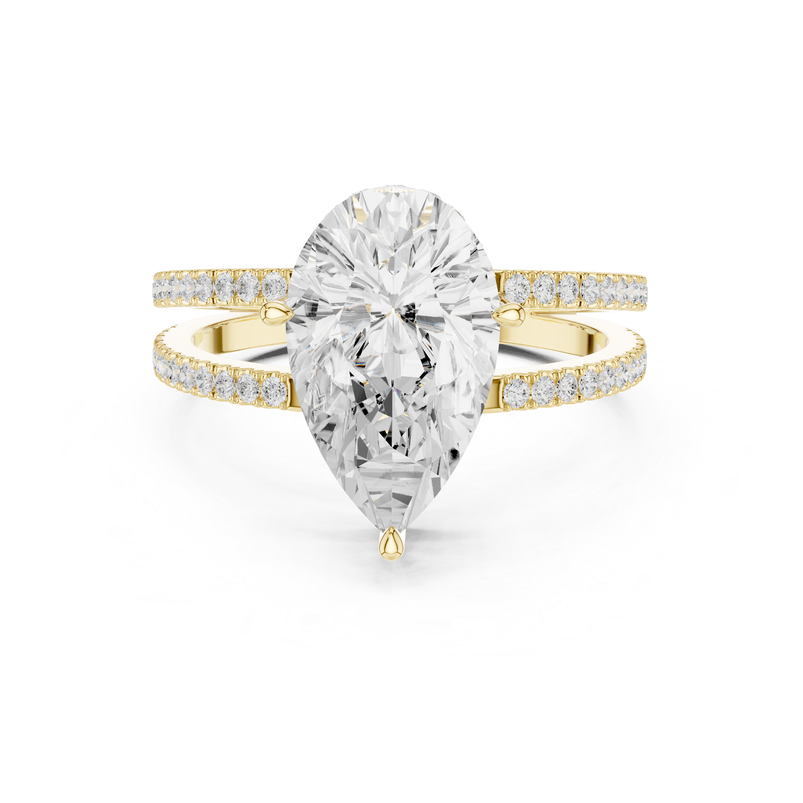 IGI Certified Lab-Grown Diamond Rose Gold Solitaire Split-Shank Ring | Kiashaa Jewellery