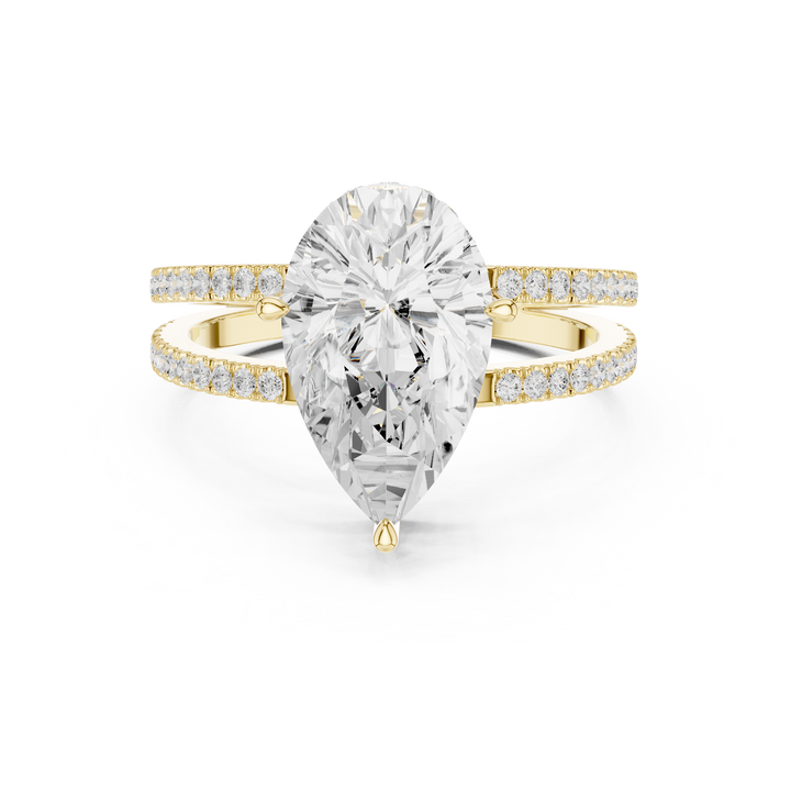 IGI Certified Lab-Grown Diamond Rose Gold Solitaire Split-Shank Ring | Kiashaa Jewellery