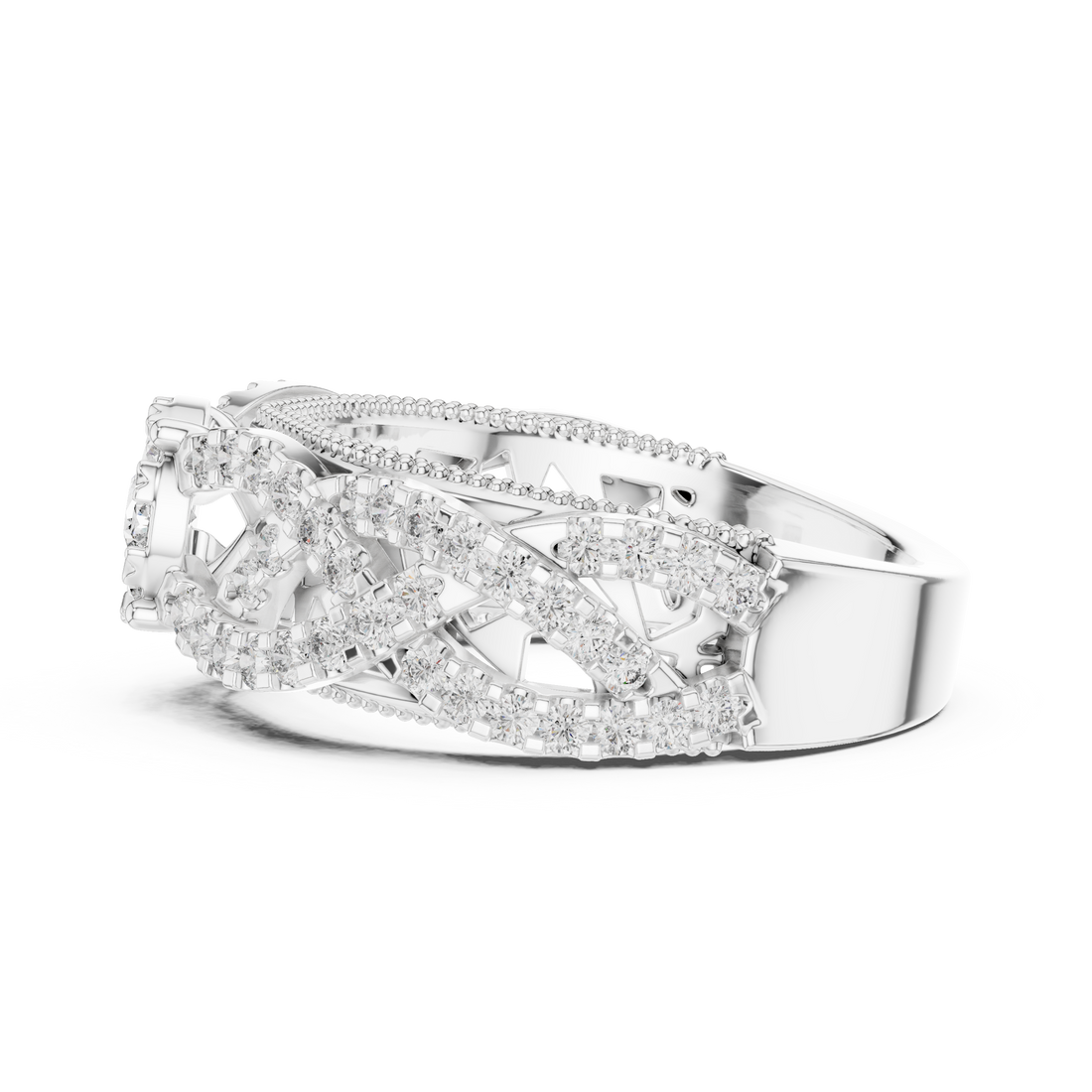 IGI Certified Multi-Layer Halo Lab-Grown Diamond Ring in Rose Gold | Kiashaa Jewellery