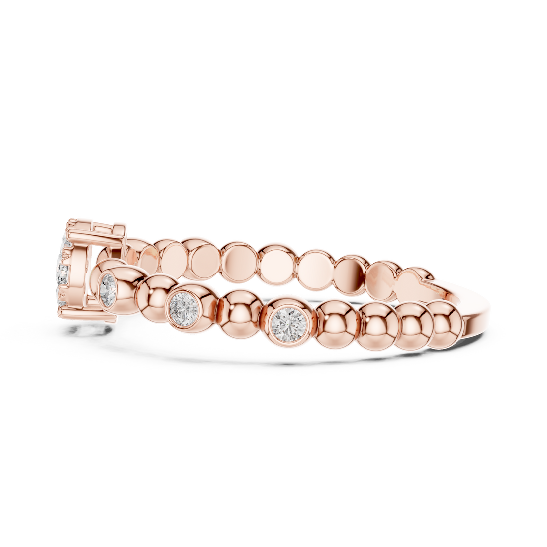 IGI Certified Bezel-Set Eternity Lab-Grown Diamond Ring | Kiashaa Jewellery