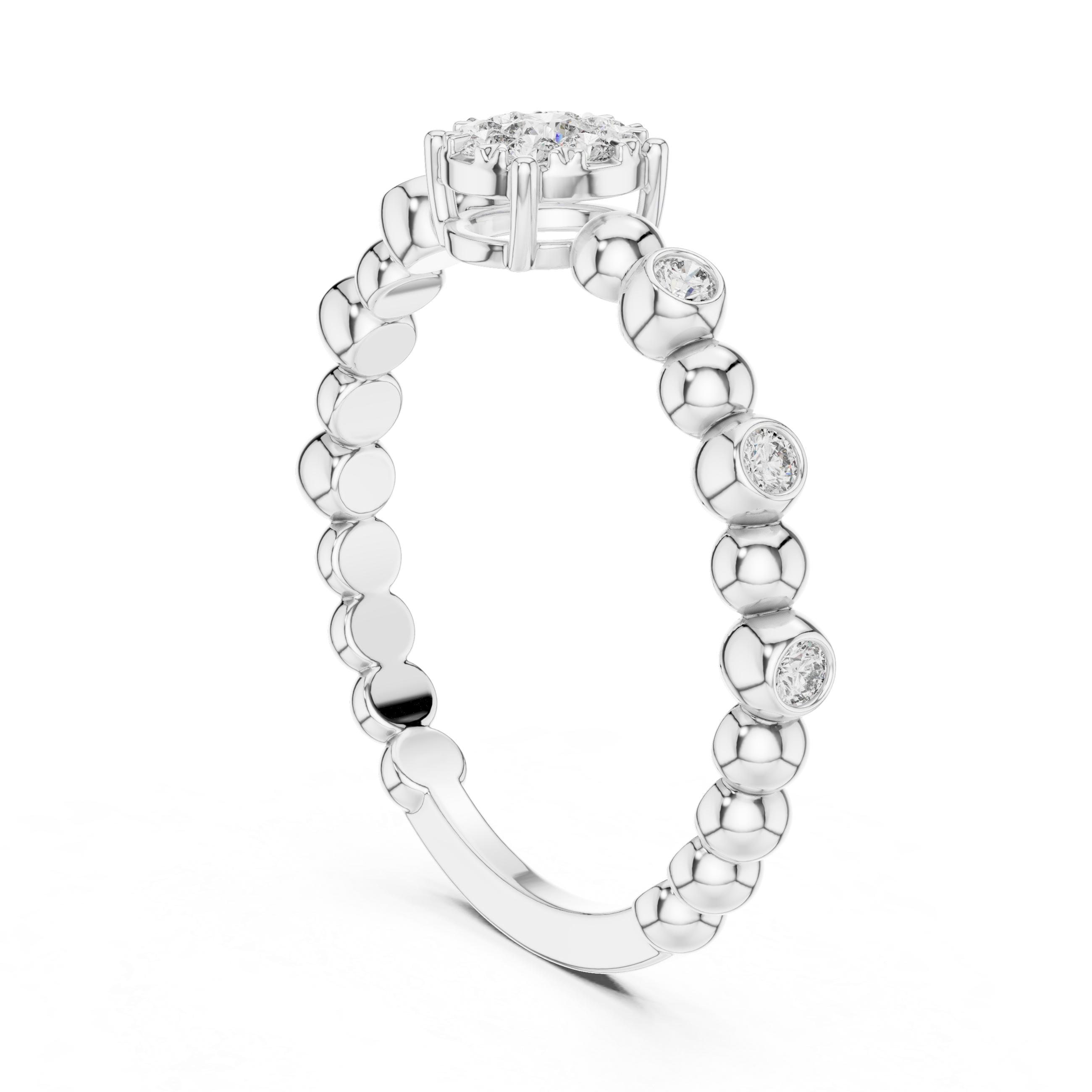 IGI Certified Bezel-Set Eternity Lab-Grown Diamond Ring | Kiashaa Jewellery