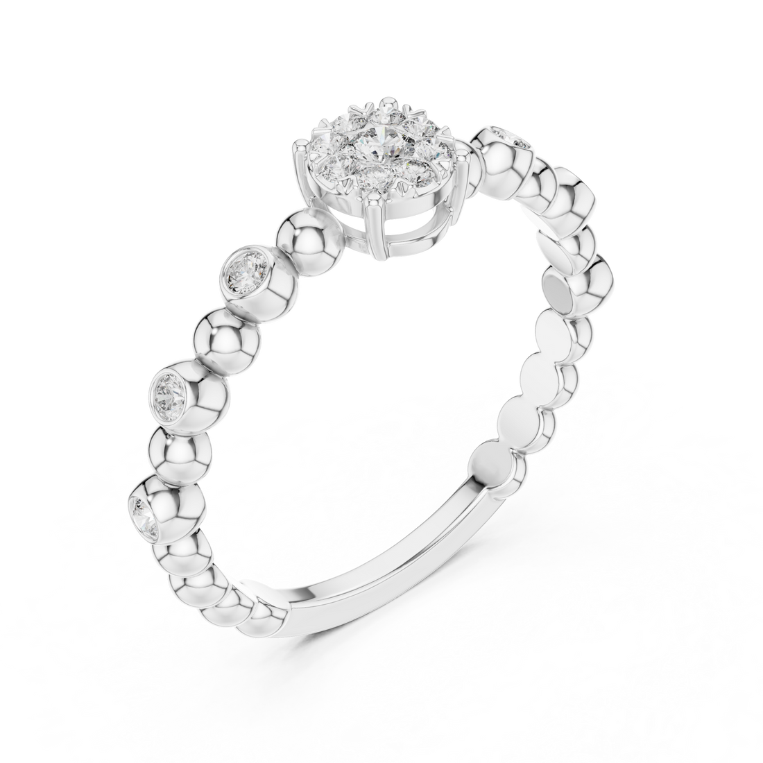 IGI Certified Bezel-Set Eternity Lab-Grown Diamond Ring | Kiashaa Jewellery