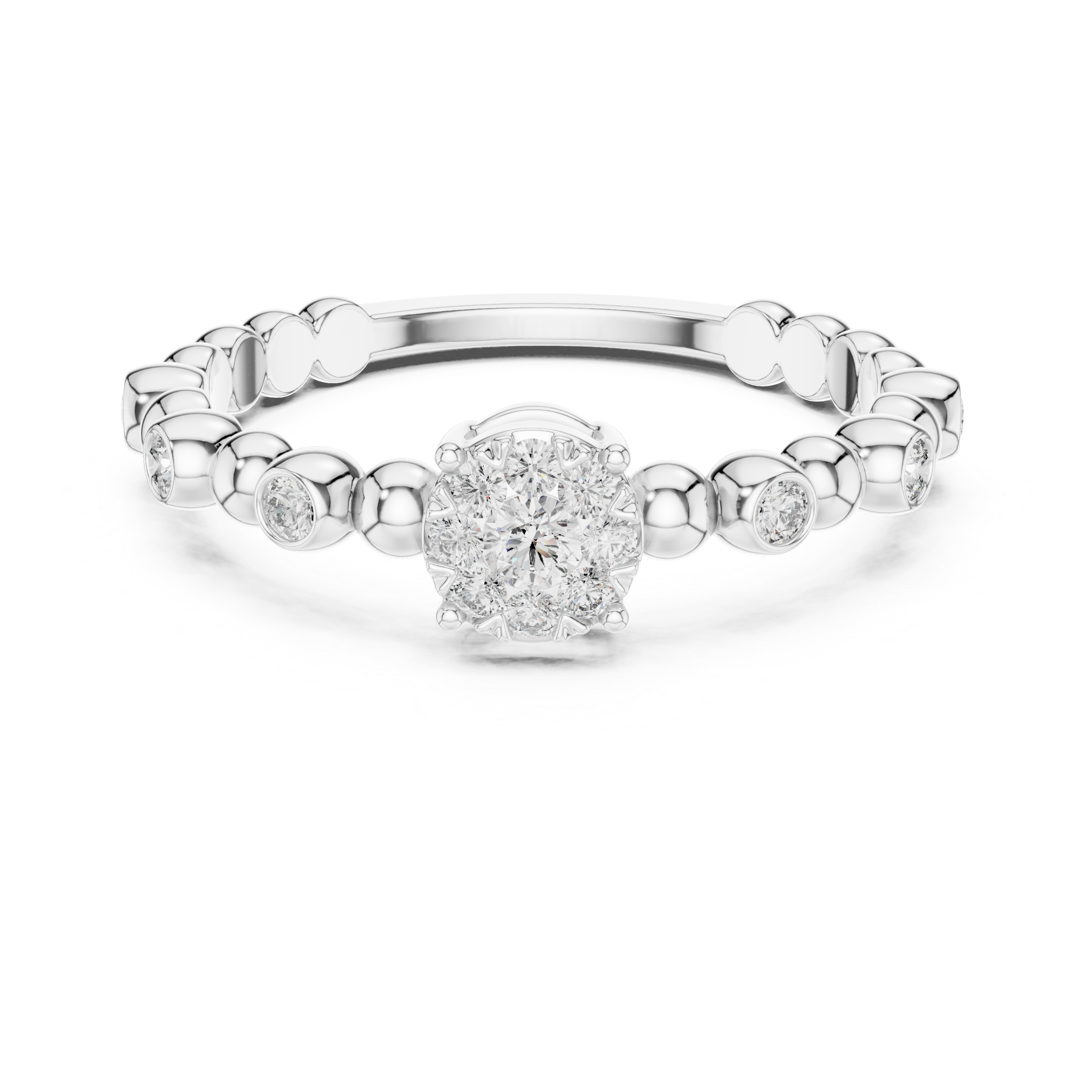 IGI Certified Bezel-Set Eternity Lab-Grown Diamond Ring | Kiashaa Jewellery