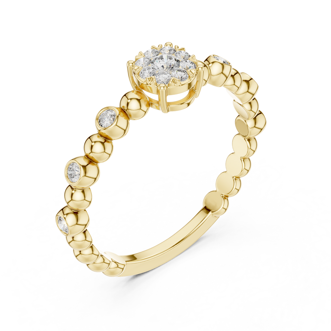 IGI Certified Bezel-Set Eternity Lab-Grown Diamond Ring | Kiashaa Jewellery