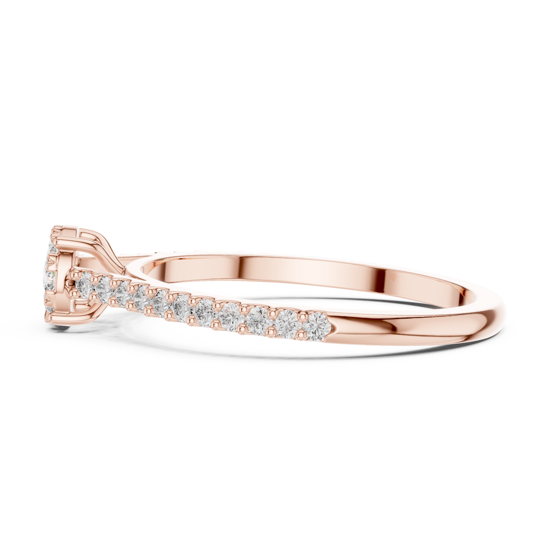 IGI Certified Lab-Grown Diamond Halo Engagement Ring | Kiashaa Jewellery