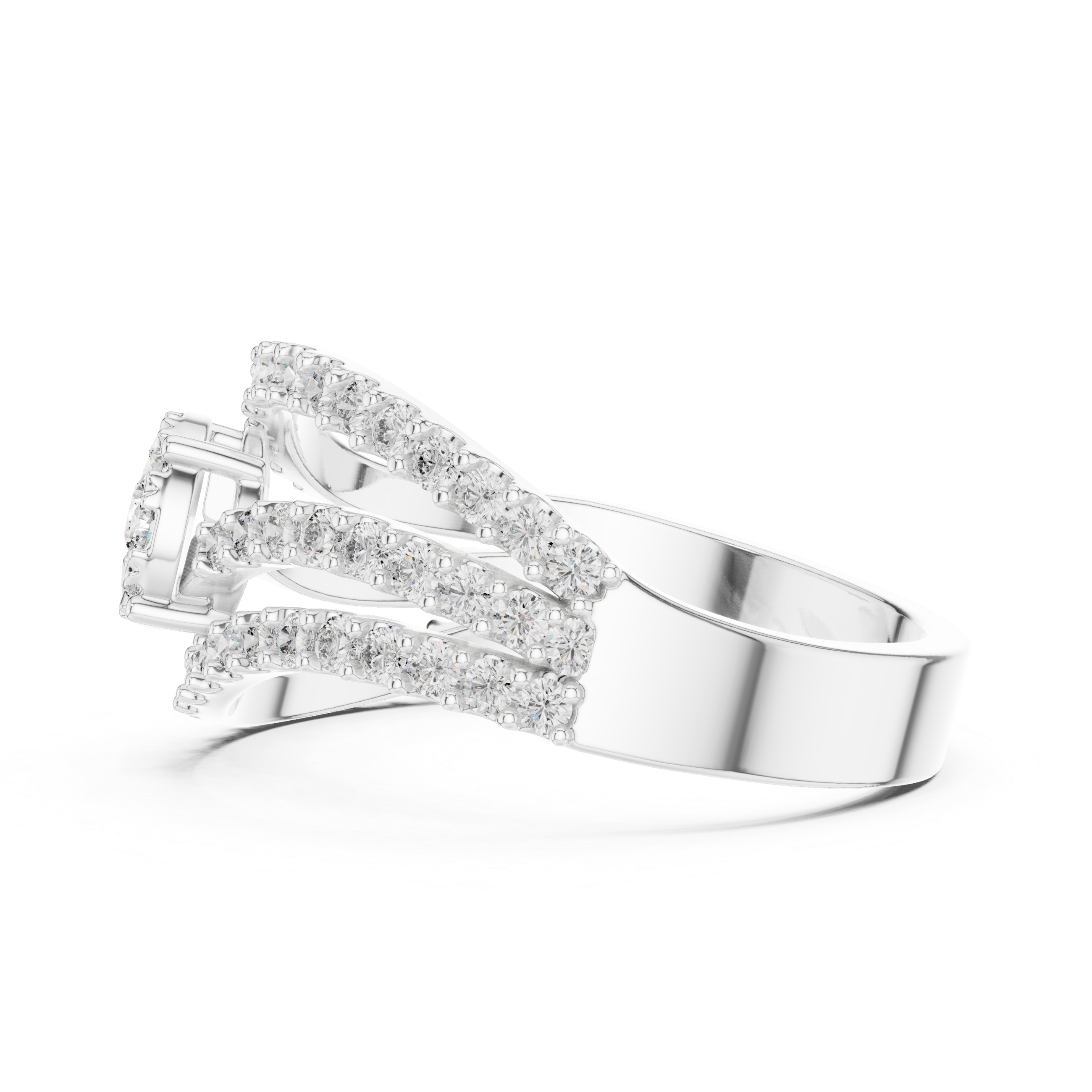 IGI Certified Lab-Grown Diamond Halo Engagement Ring in Rose Gold | Kiashaa Jewellery