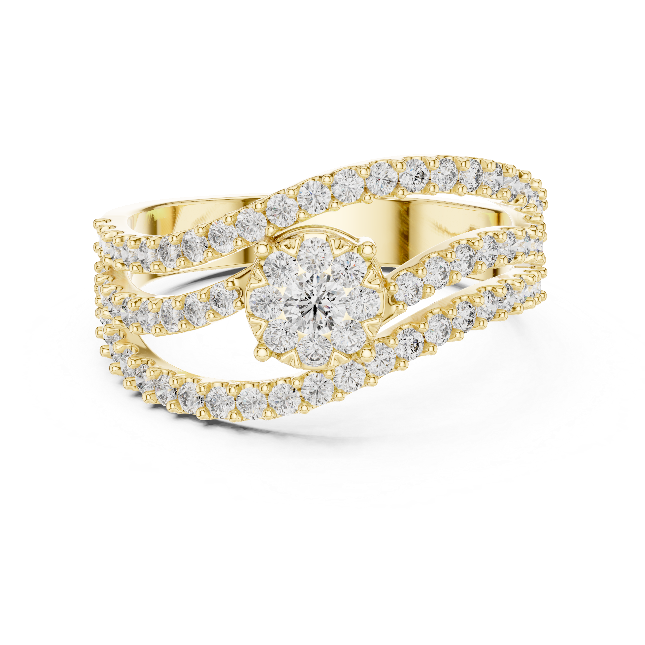 IGI Certified Lab-Grown Diamond Halo Engagement Ring in Rose Gold | Kiashaa Jewellery