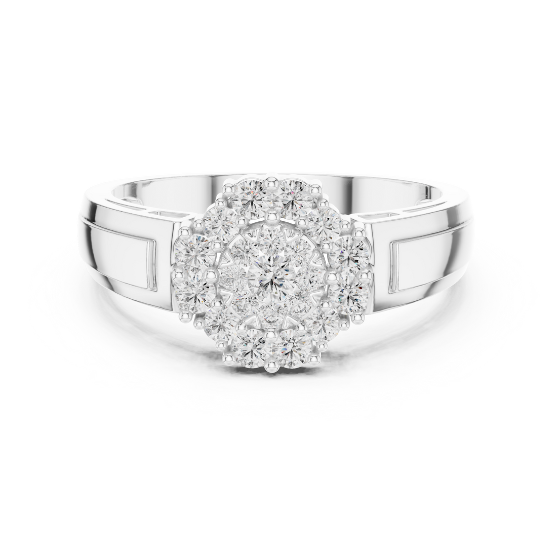 IGI Certified Lab-Grown Diamond Cluster Ring in Rose Gold | Kiashaa Jewellery