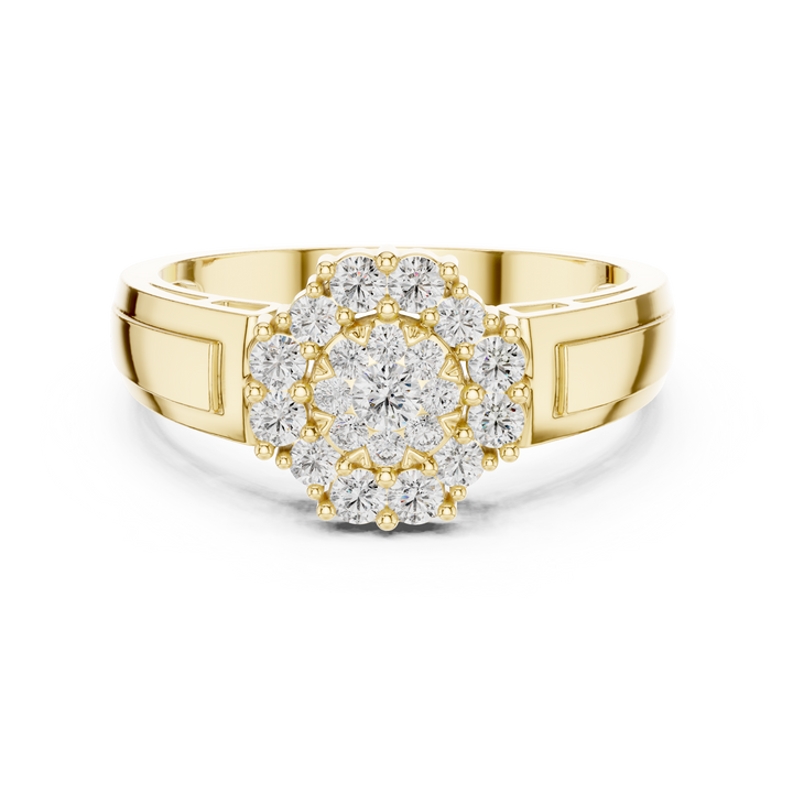 IGI Certified Lab-Grown Diamond Cluster Ring in Rose Gold | Kiashaa Jewellery