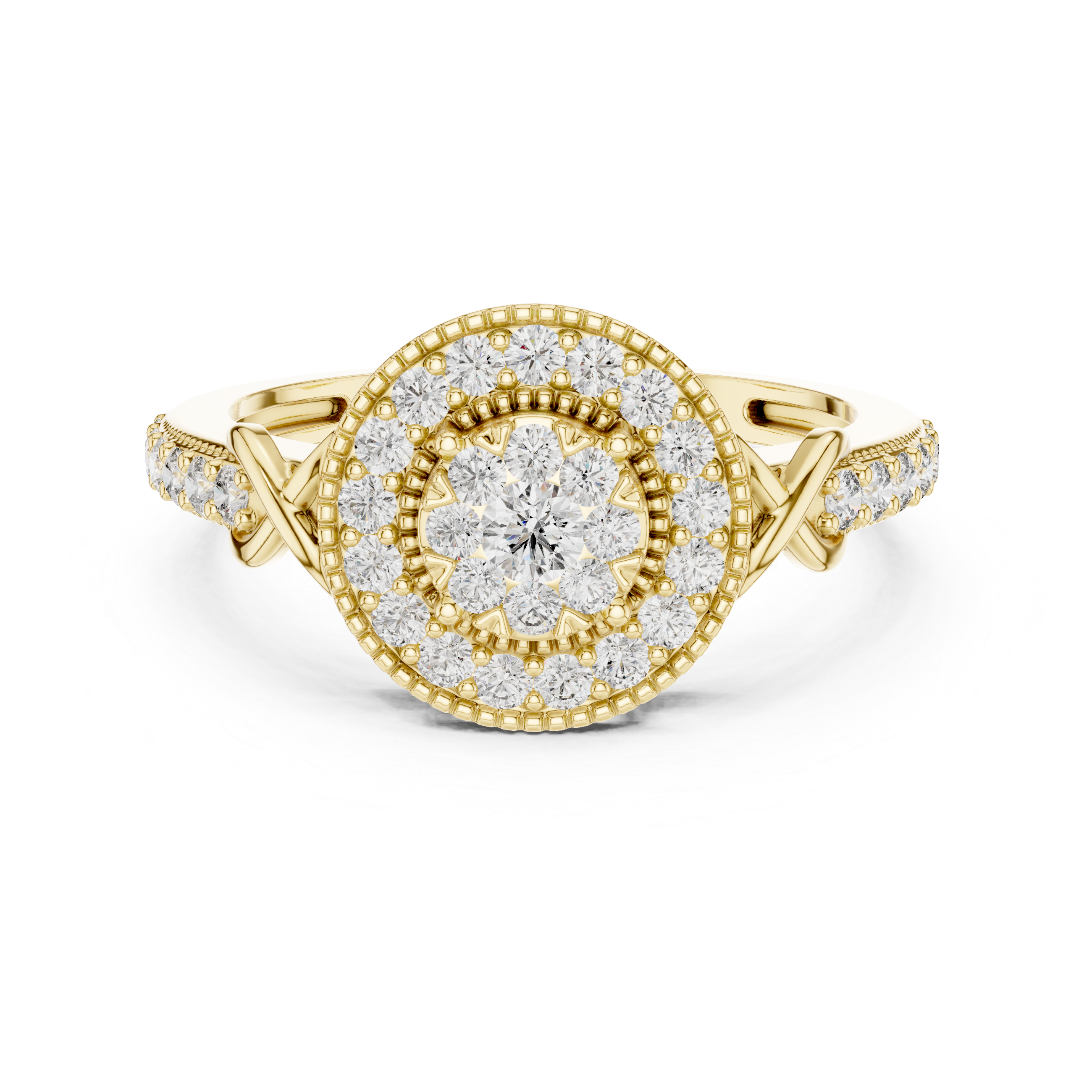 IGI Certified Halo Lab-Grown Diamond Ring in Rose Gold | Kiashaa Jewellery