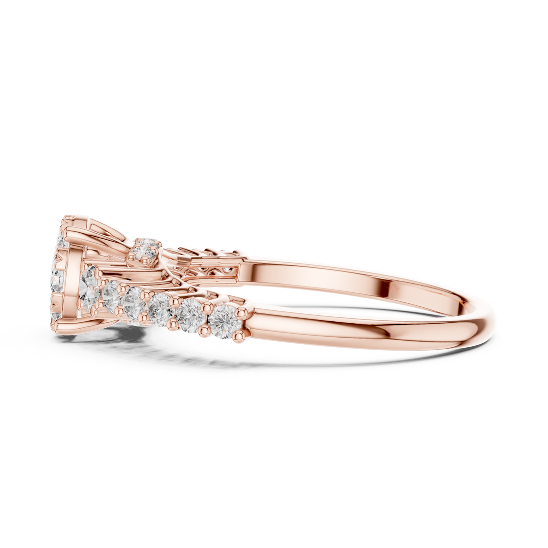 IGI Certified Lab-Grown Diamond Engagement Ring in 14K & 18K Rose Gold | Kiashaa Jewellery