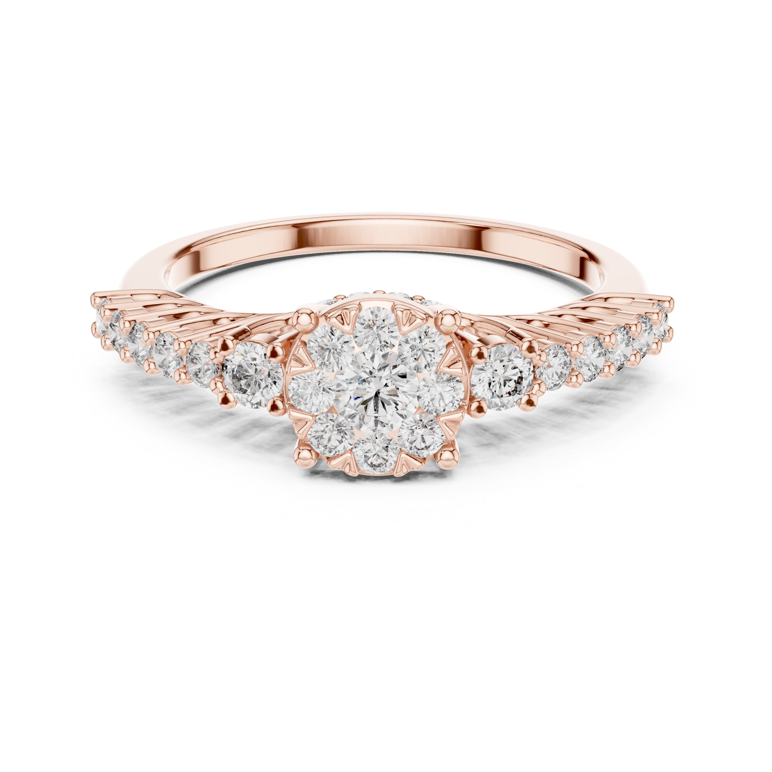 IGI Certified Lab-Grown Diamond Engagement Ring in 14K & 18K Rose Gold | Kiashaa Jewellery